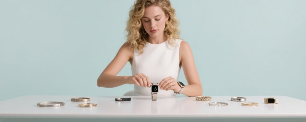 how to adjust Apple Watch metal band