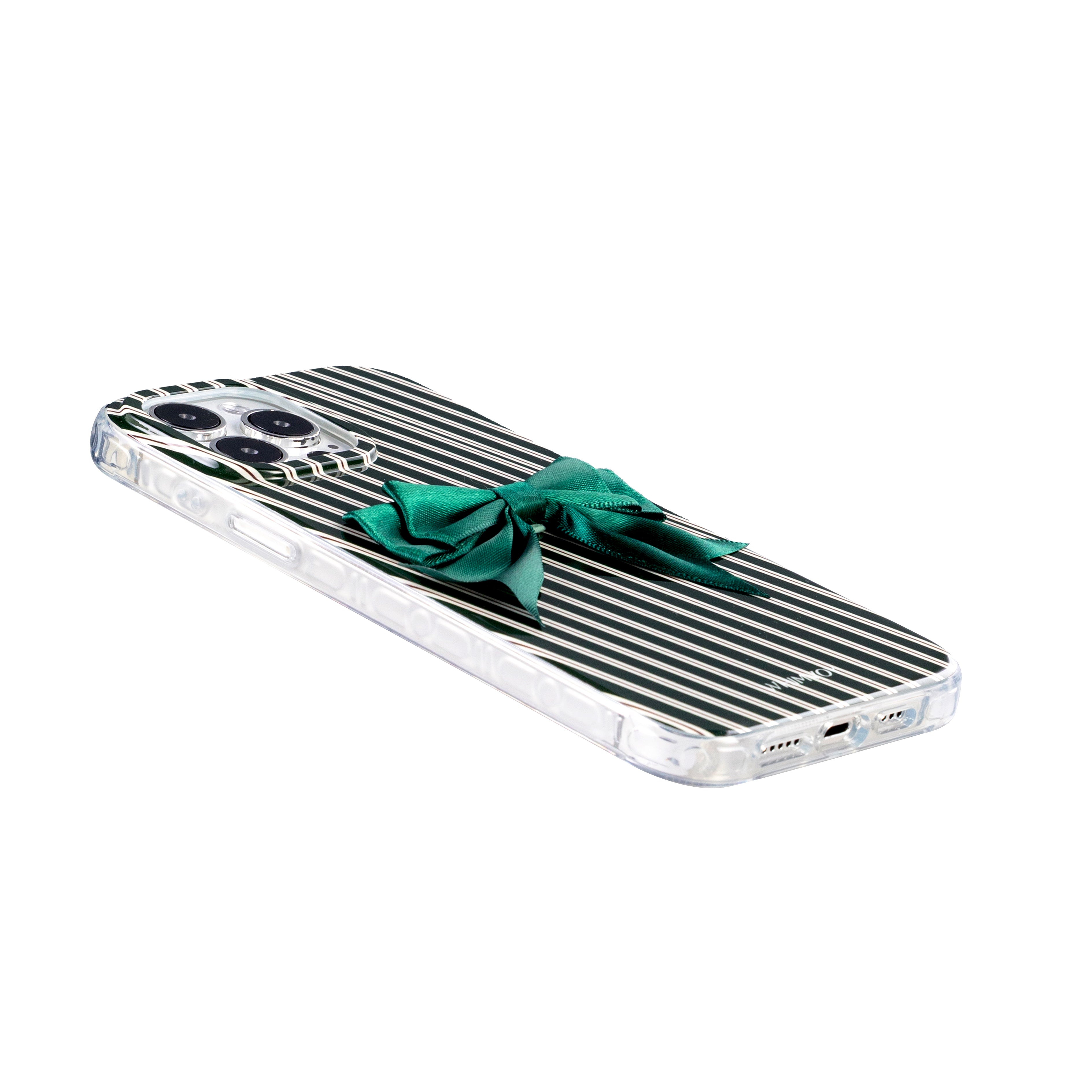 جراب هاتف بطبعة مخططة وعقدة فيونكة