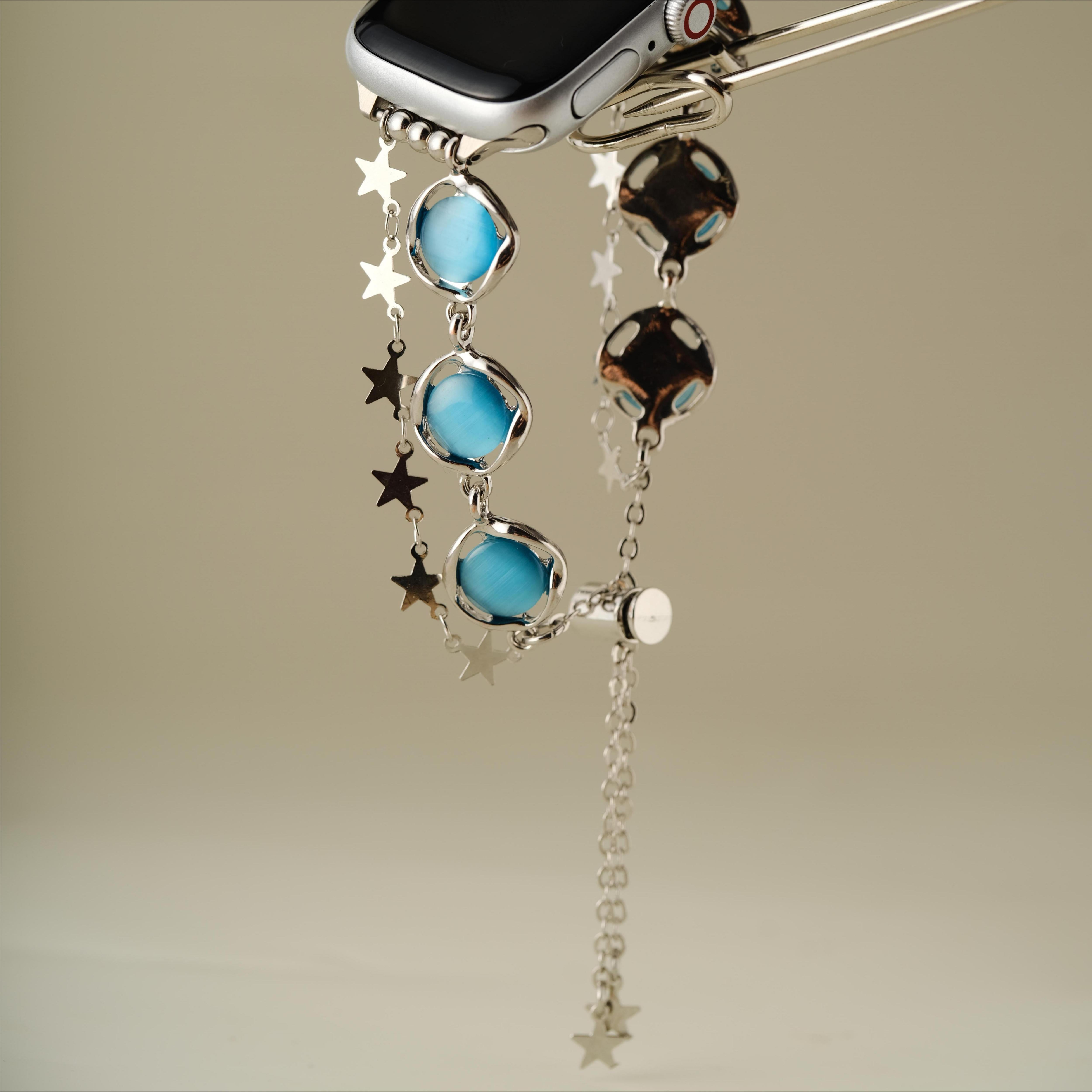 Star Chain Opal Beaded Watch Band for Apple Watch