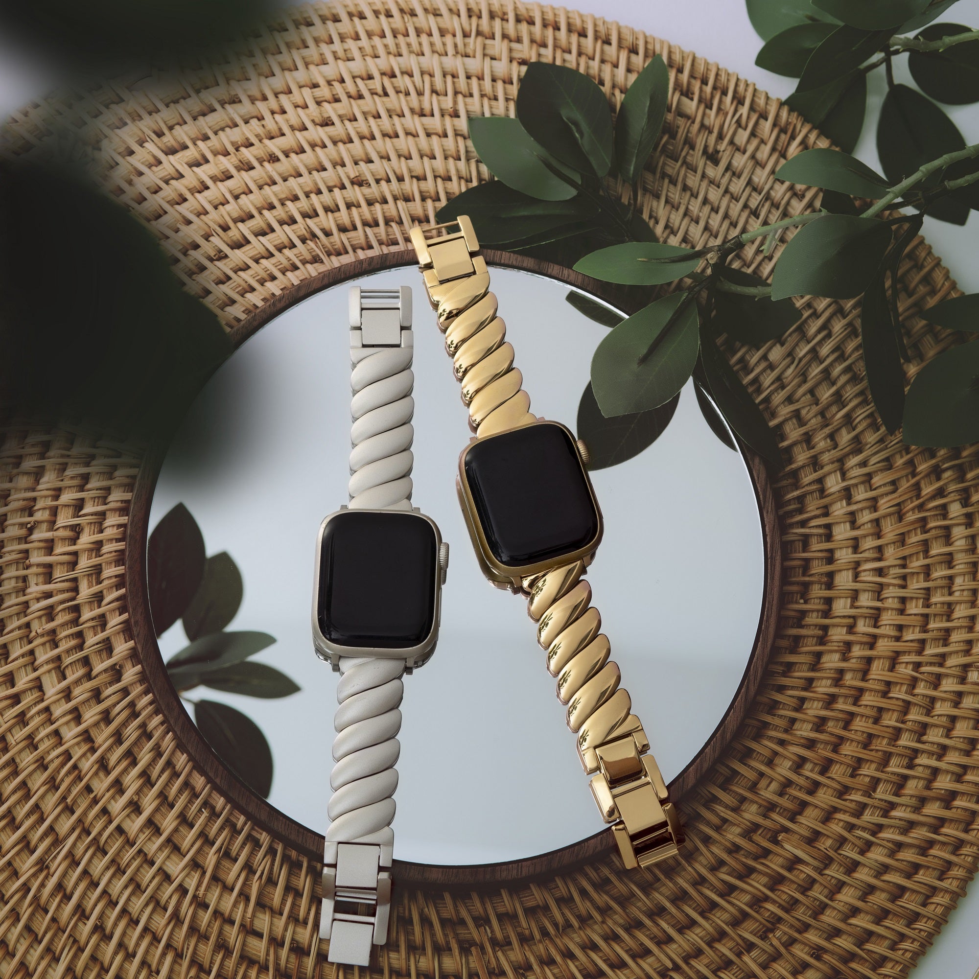 Apple Watch用ウェーブステンレススチールウォッチバンド