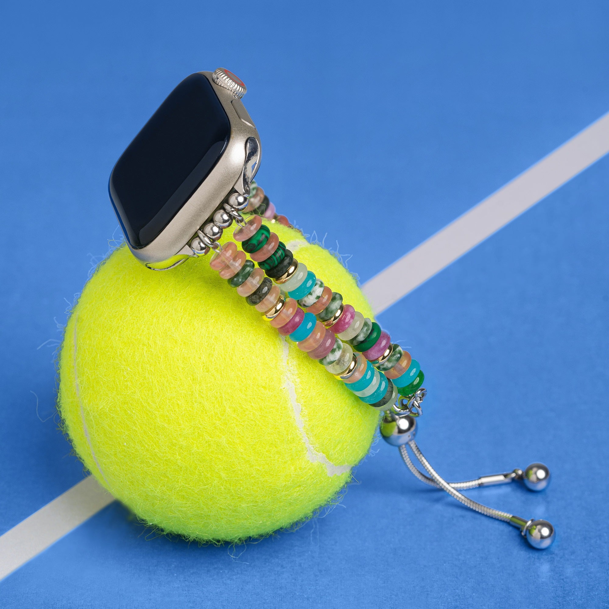 Apple Watch用レインボー天然石ウォッチバンド