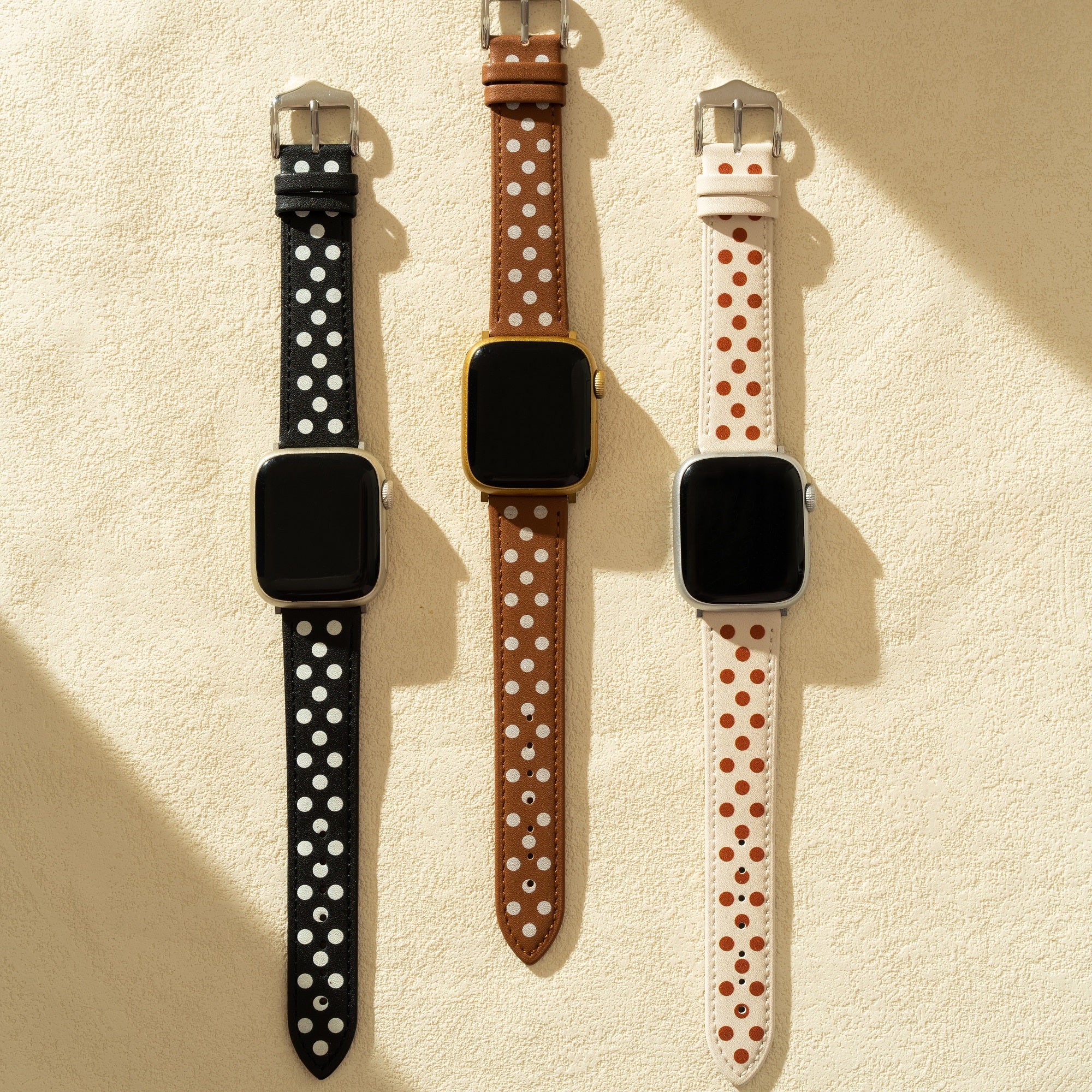 Women's Polka Dot Leather Watch Band for Galaxy