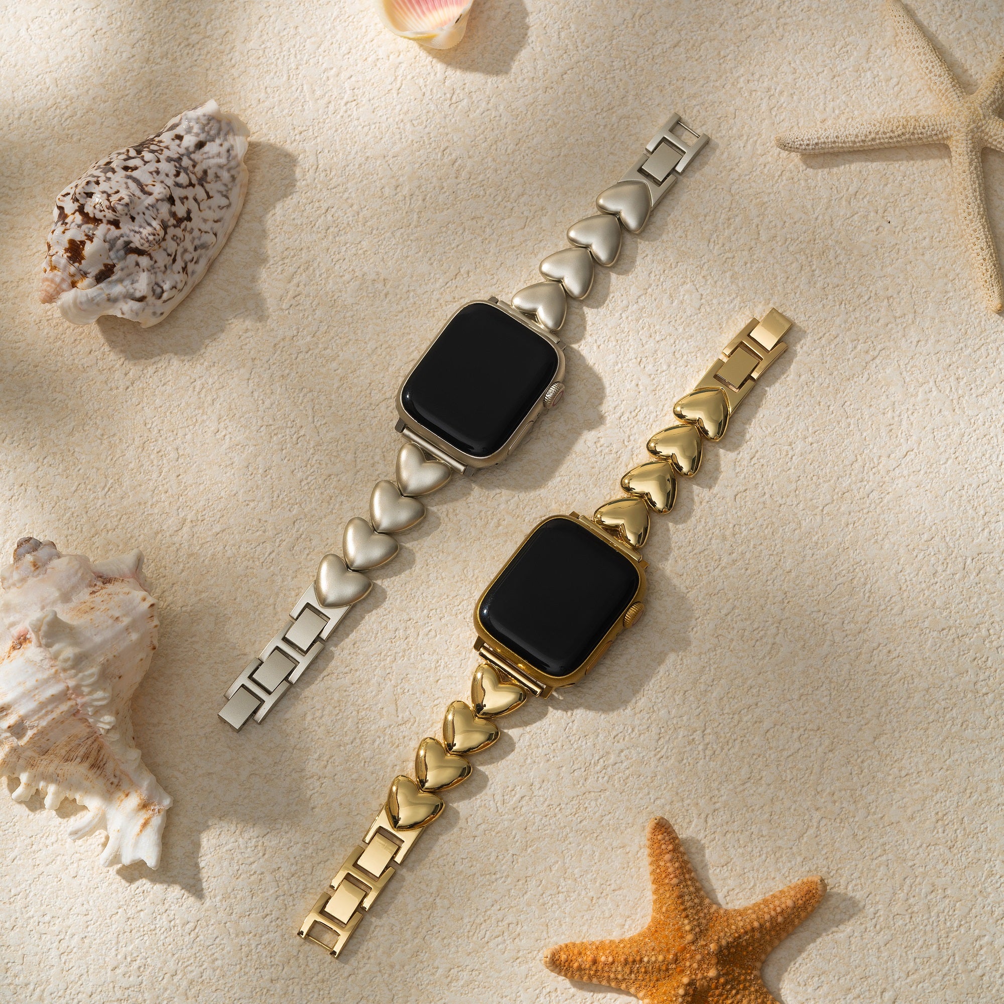 سوار ساعة Apple Watch المعدني المصقول Love