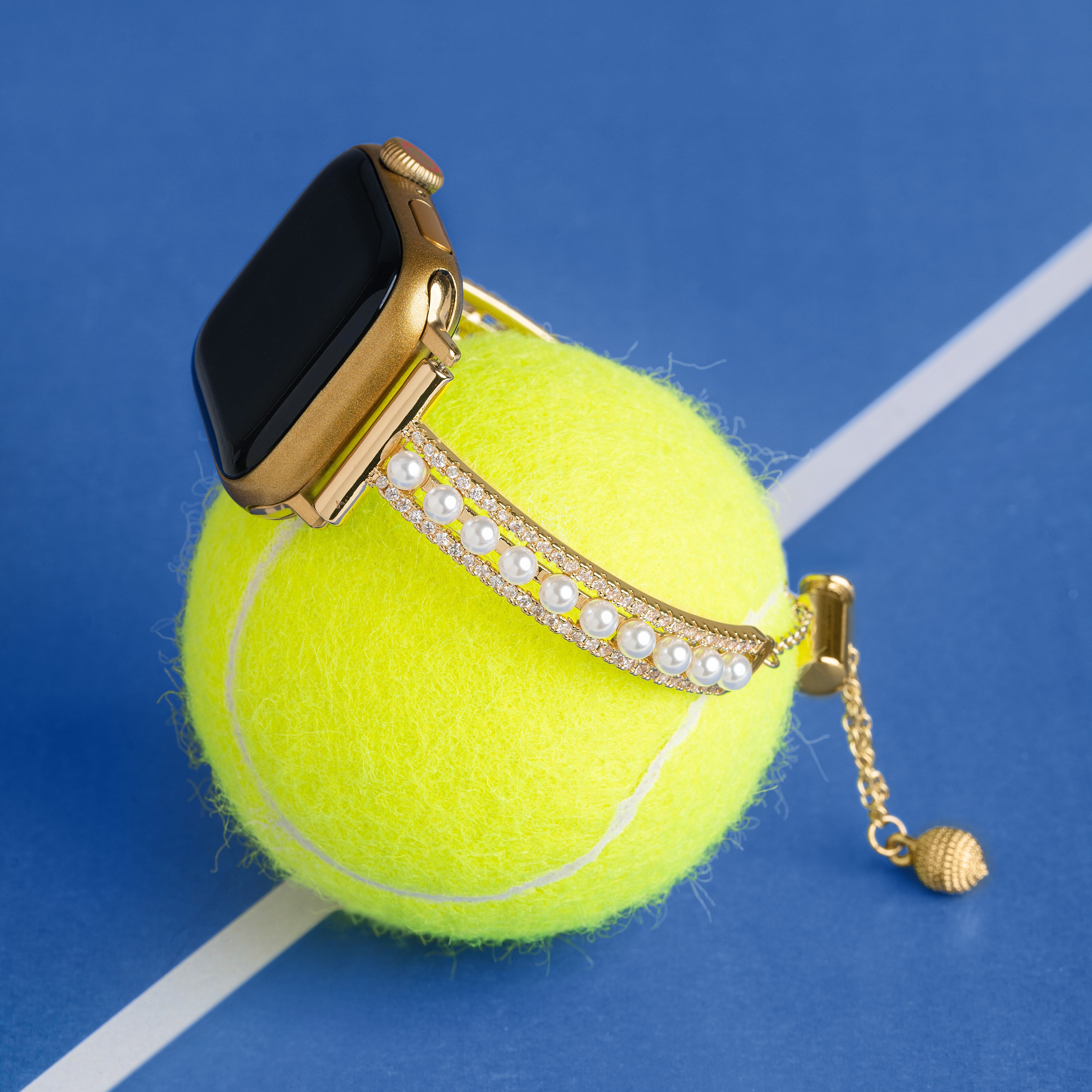 Pearl Beaded Copper Watch Band for Galaxy