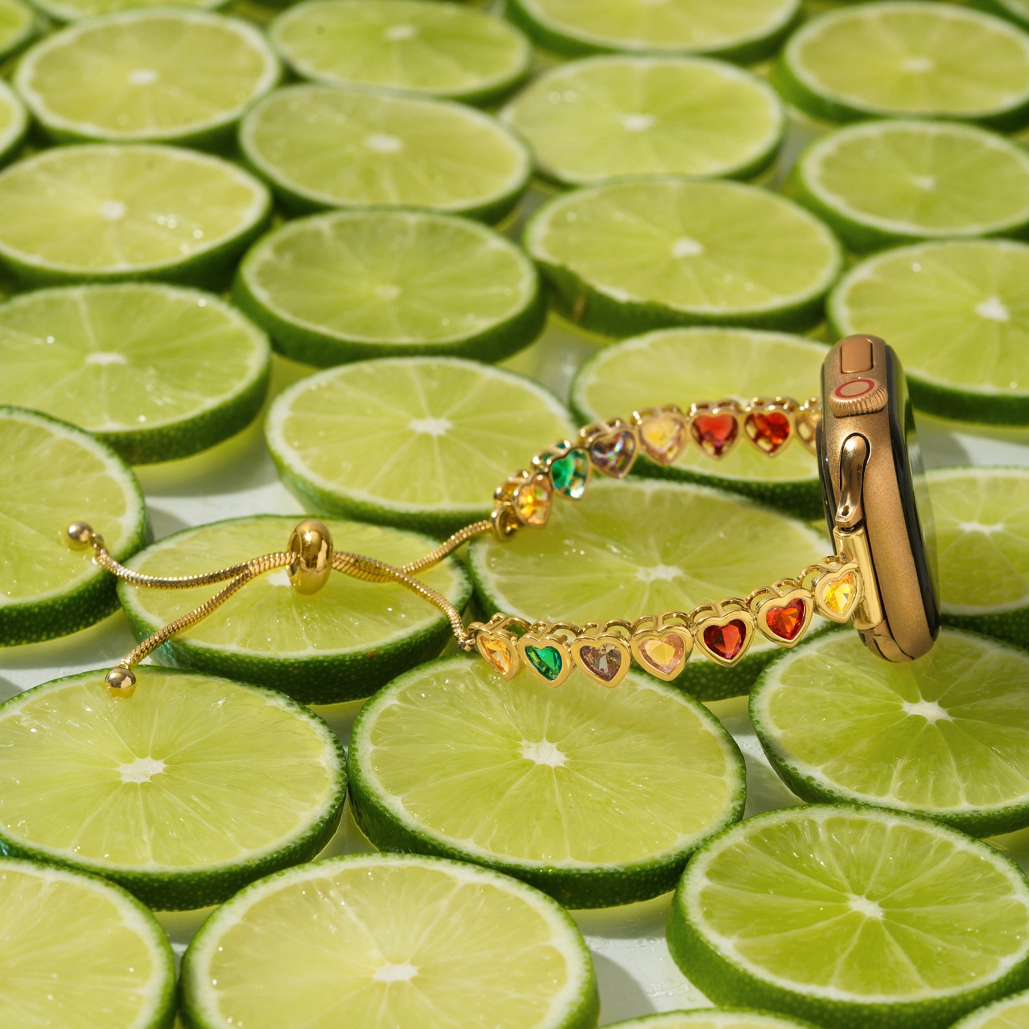 Rainbow Love 14金メッキ Apple Watch用ウォッチバンド