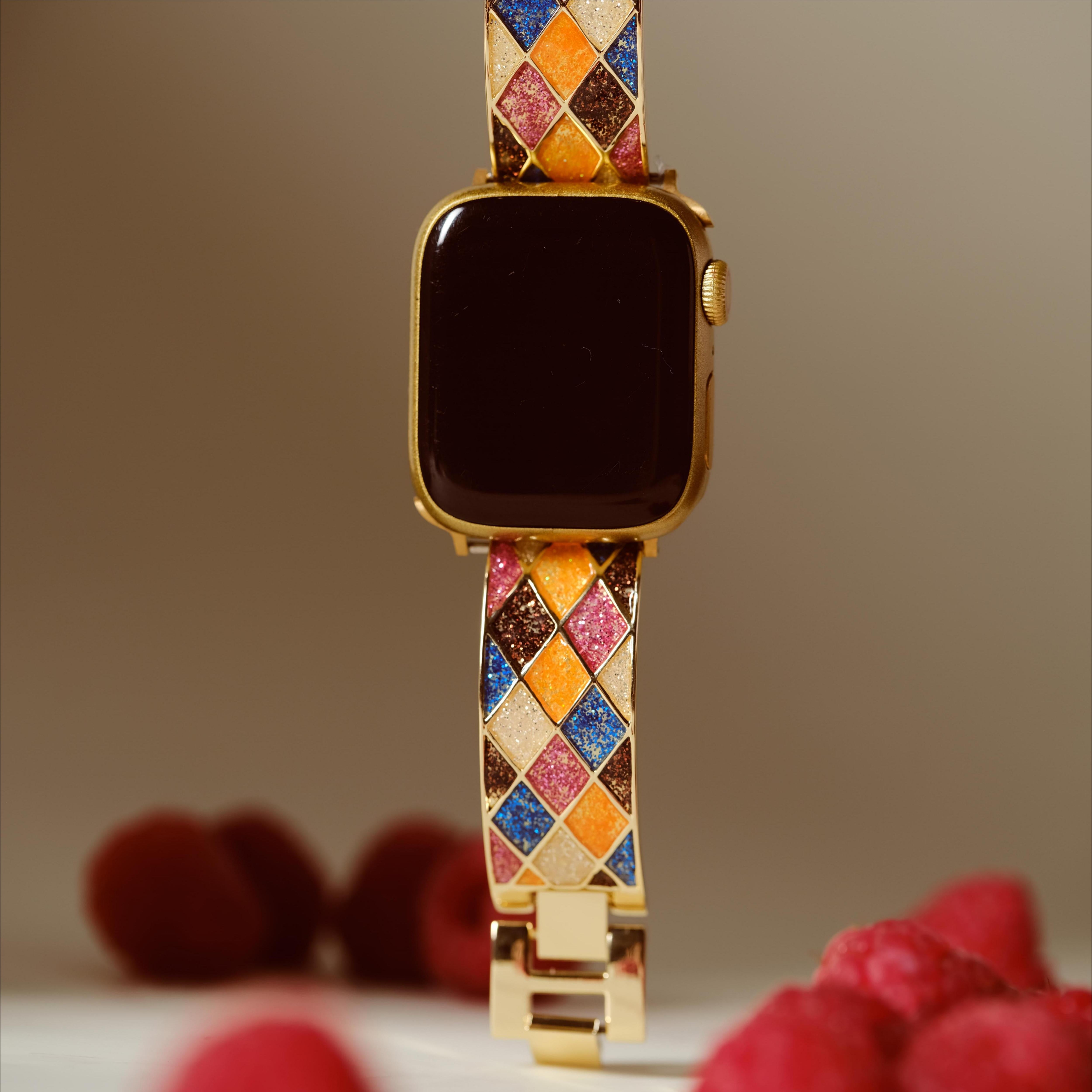 Exotic Diamond Lattice Watch Band