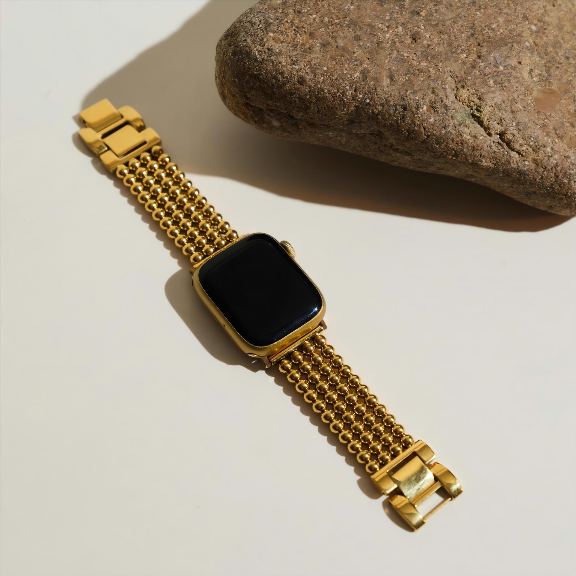 Stainless Steel Beaded Watch Band for Garmin