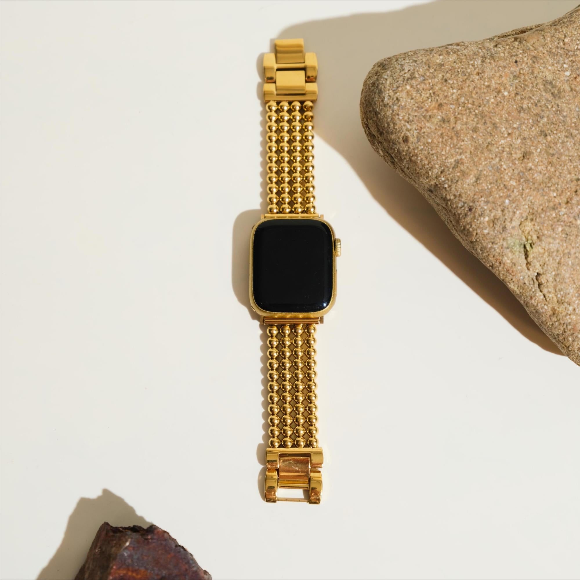 Stainless Steel Beaded Watch Band for Garmin