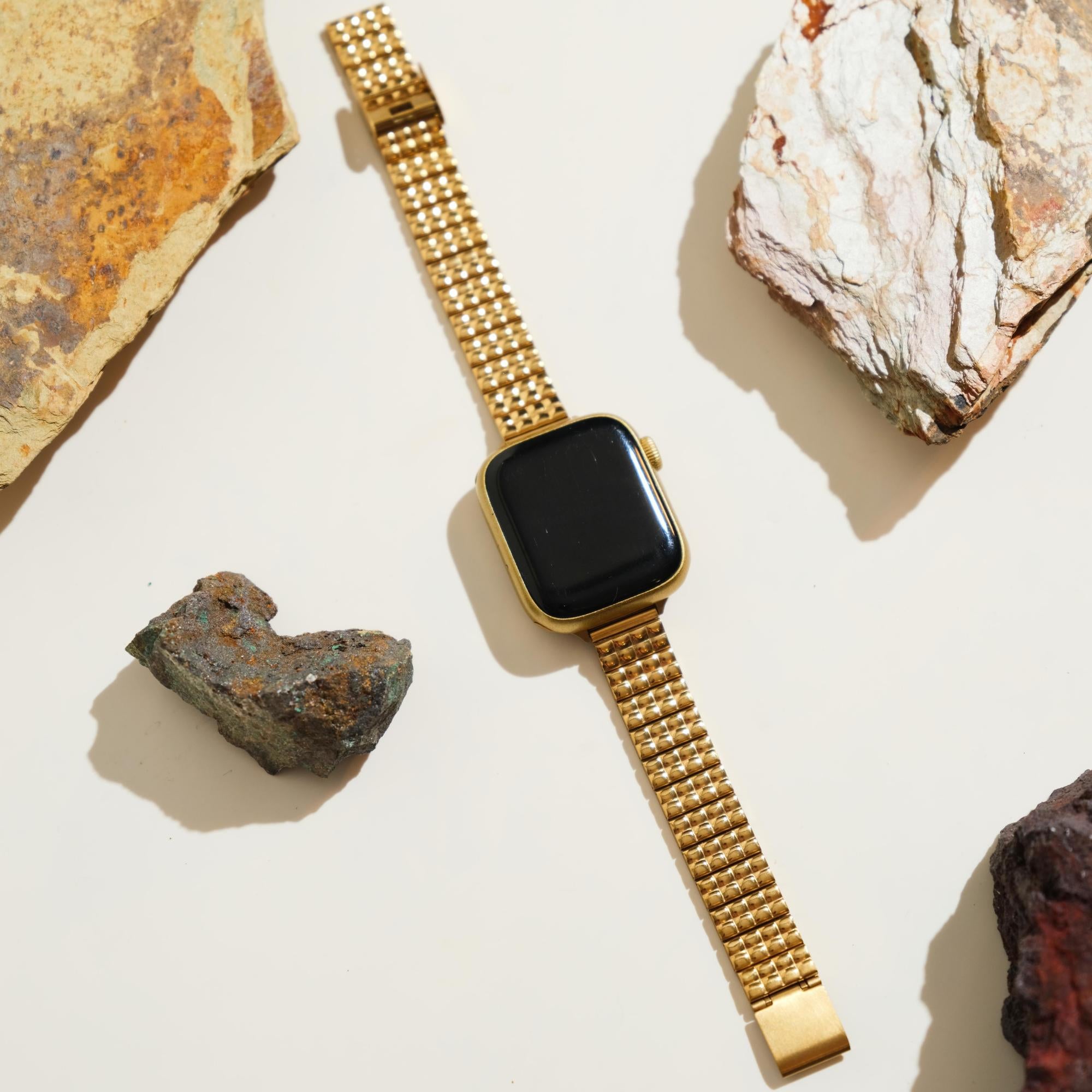 Modern Embossing Metal Watch Band