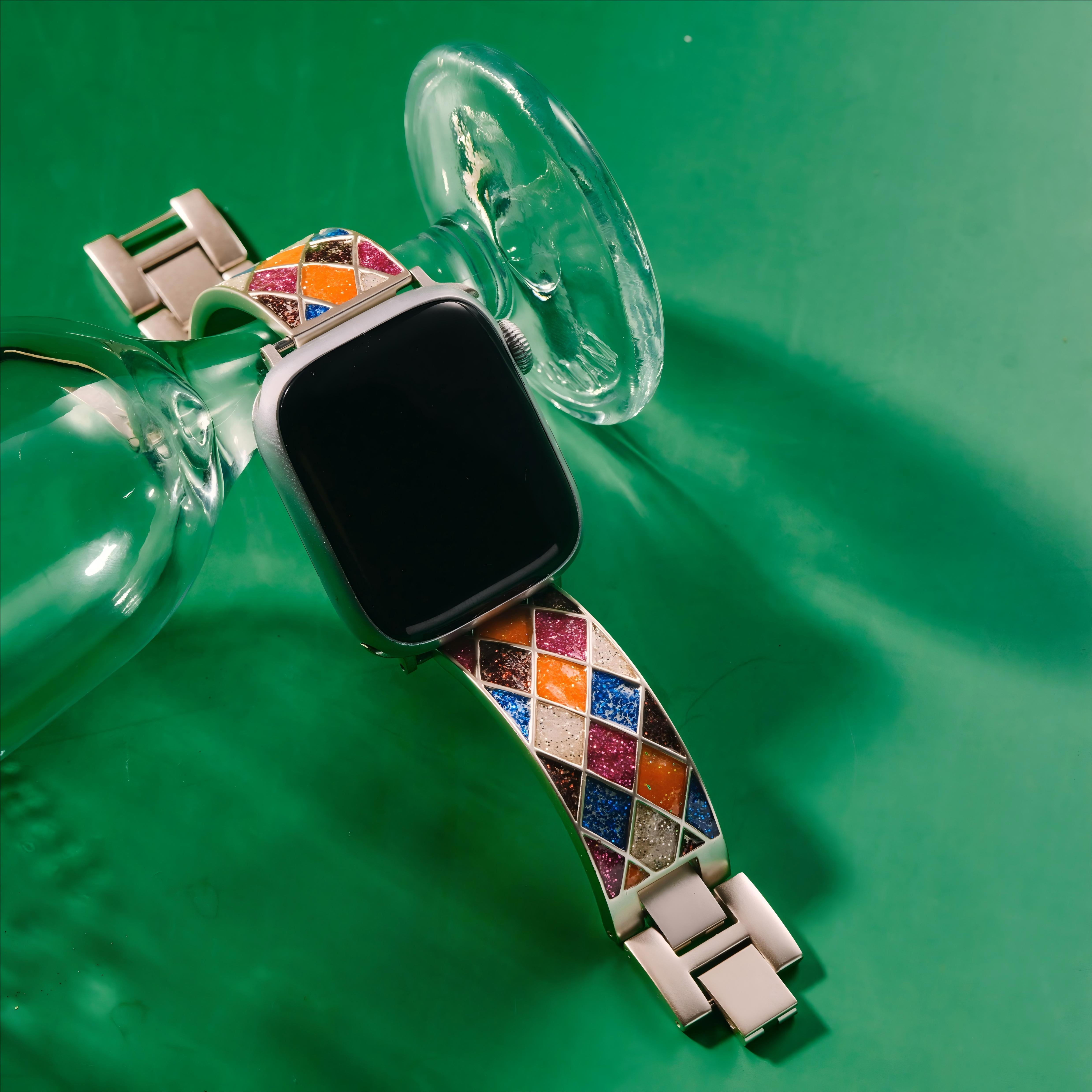 Exotic Diamond Lattice Watch Band