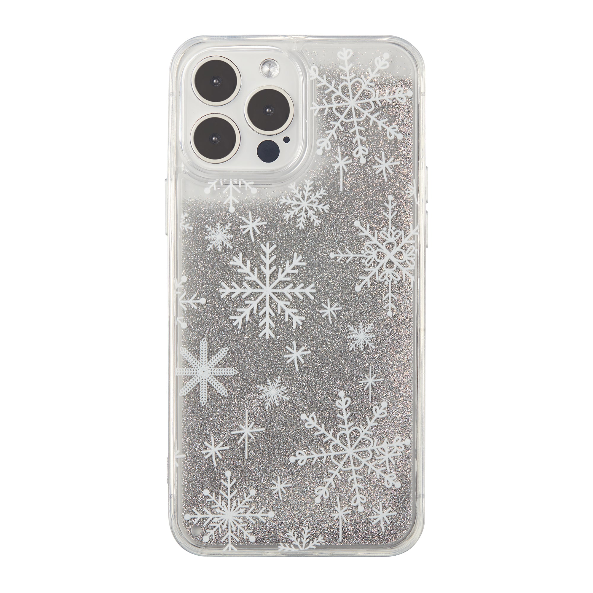 Winter Snowflake Liquid iPhone Case Christmas Hard Phone Cover Gift Idea, iPhone 12 Pro / Silver Winter Snowflake Liquid iPhone Case Christmas Hard Phone Cover Gift Idea, iPhone 12 Pro / Silver