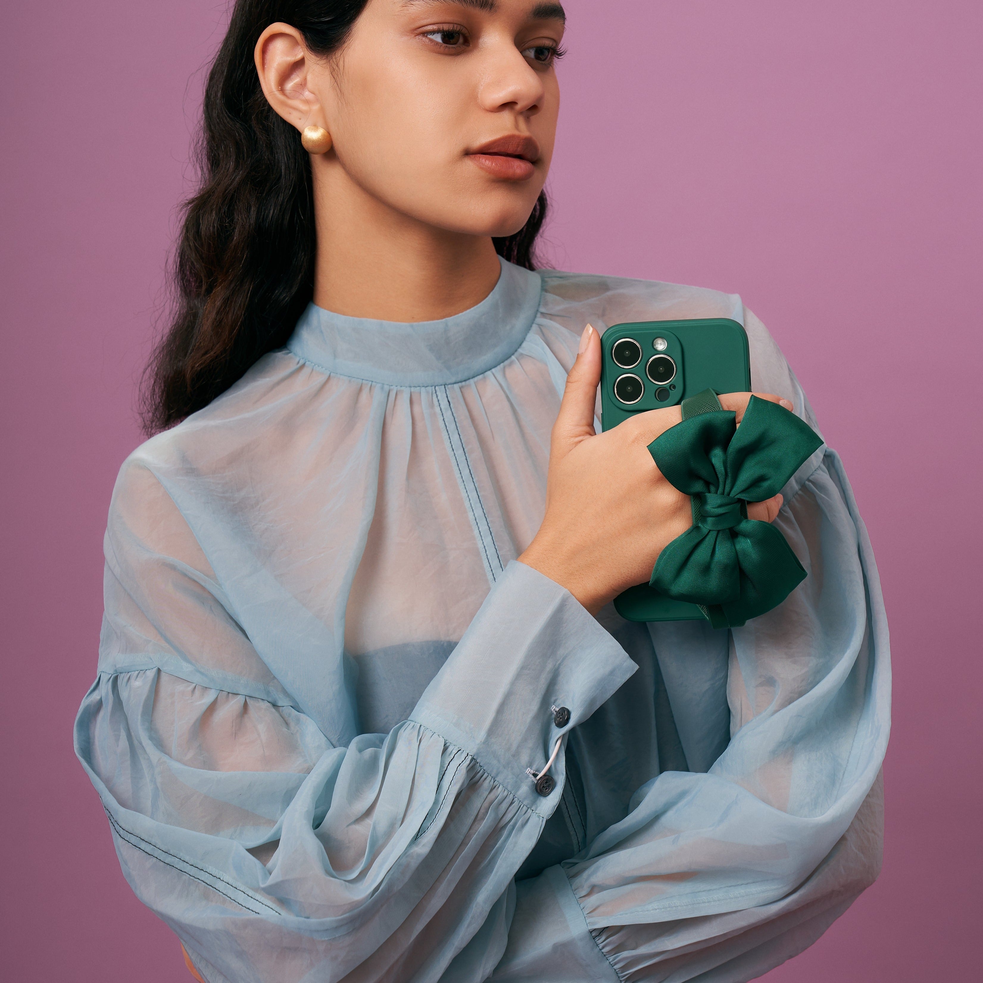 WHIMVOY Bowknot Wristlet Phone Case