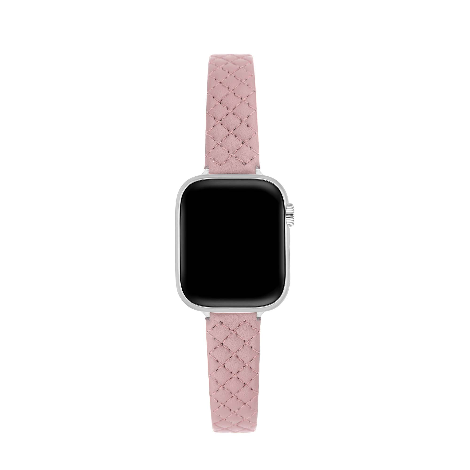 Elegant Quilted Leather Watch Band for Apple Watch