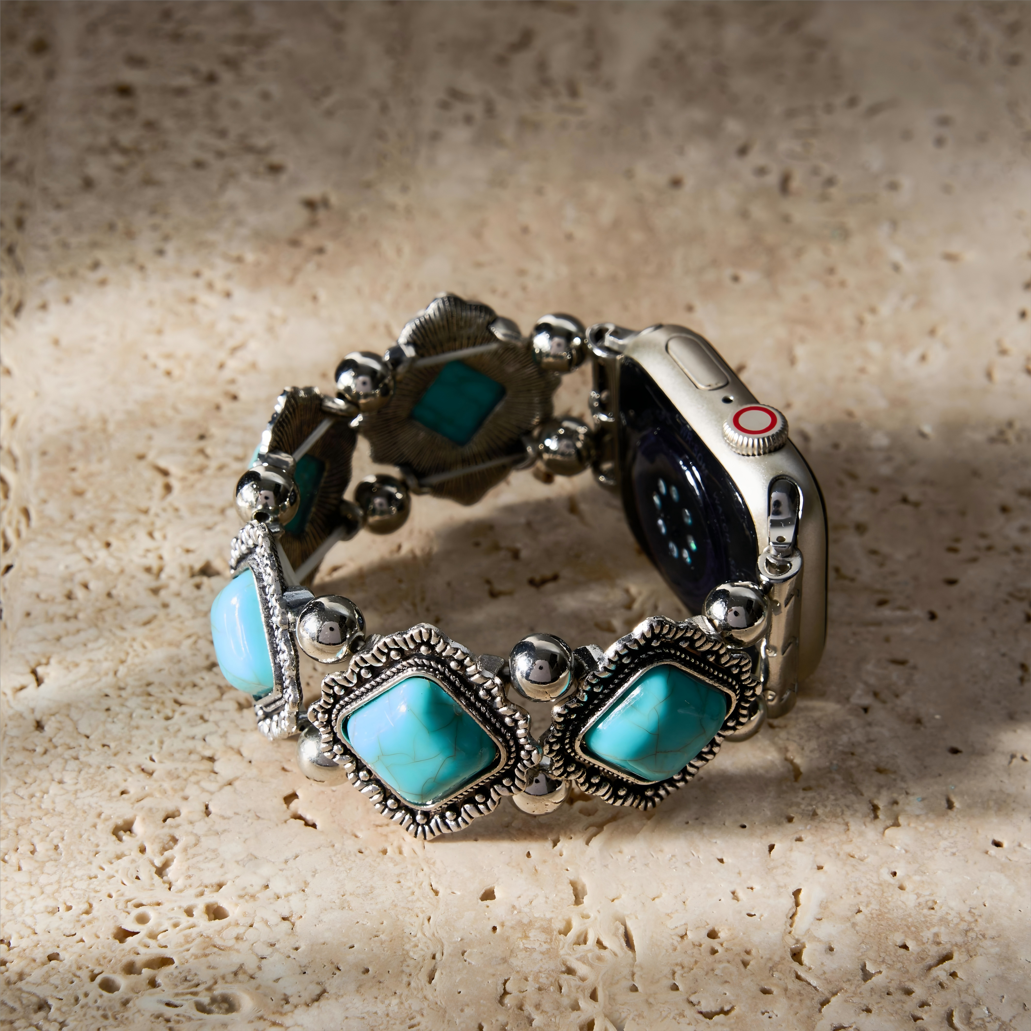 Retro Turquoise Elastic Watch Bracelet for Apple Watch