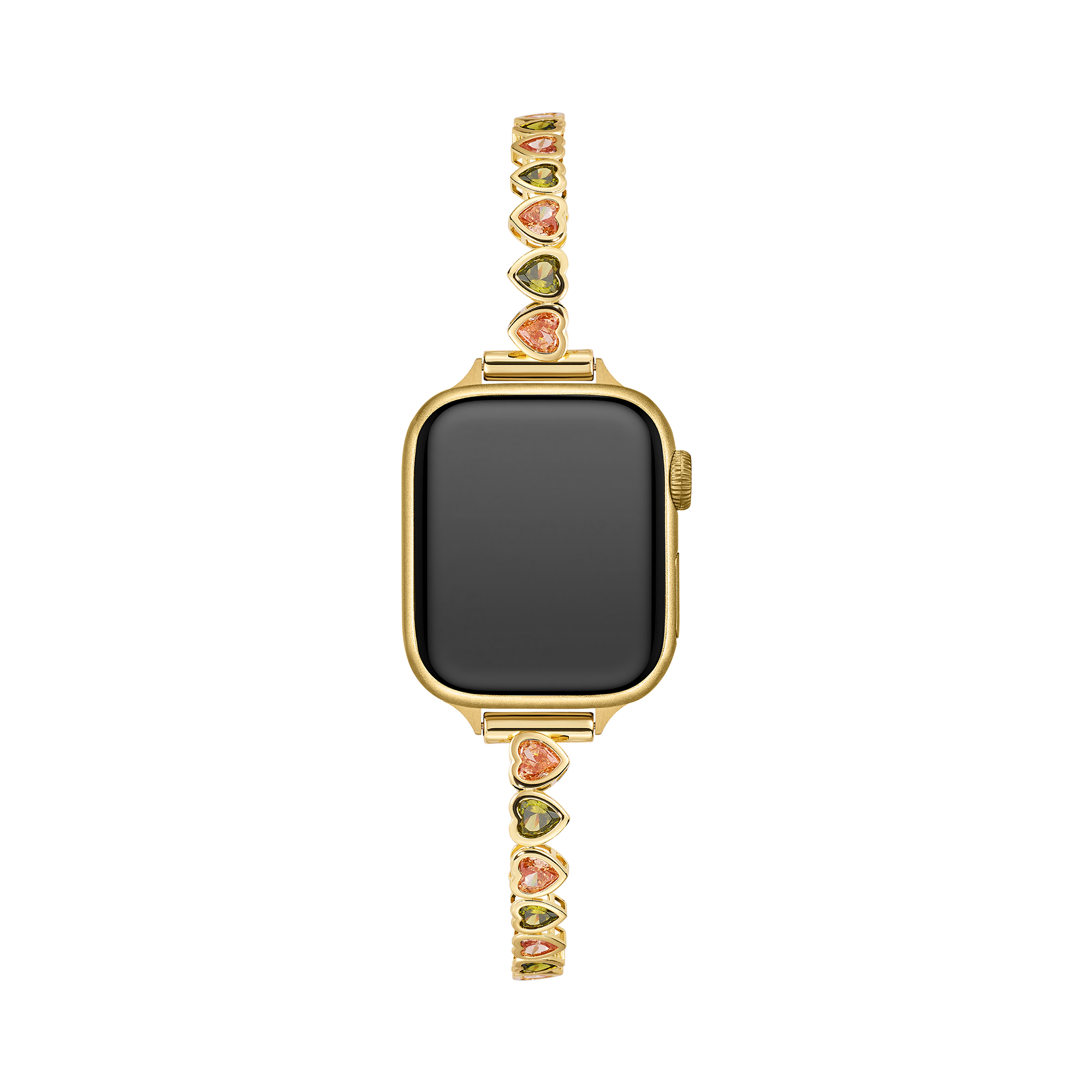 Regenbogen Liebe 14k Gold / Platin Beschichtetes Uhrenarmband für Apple Watch