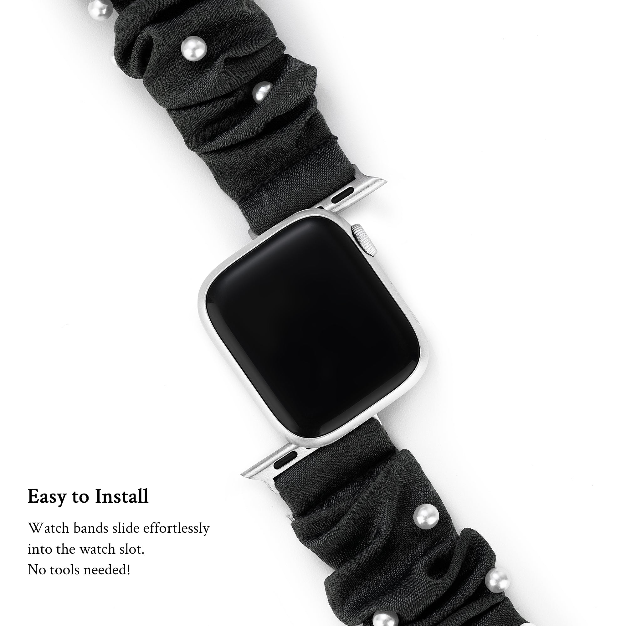 Apple Watch用パールタッチエラスティックウォッチブレスレット