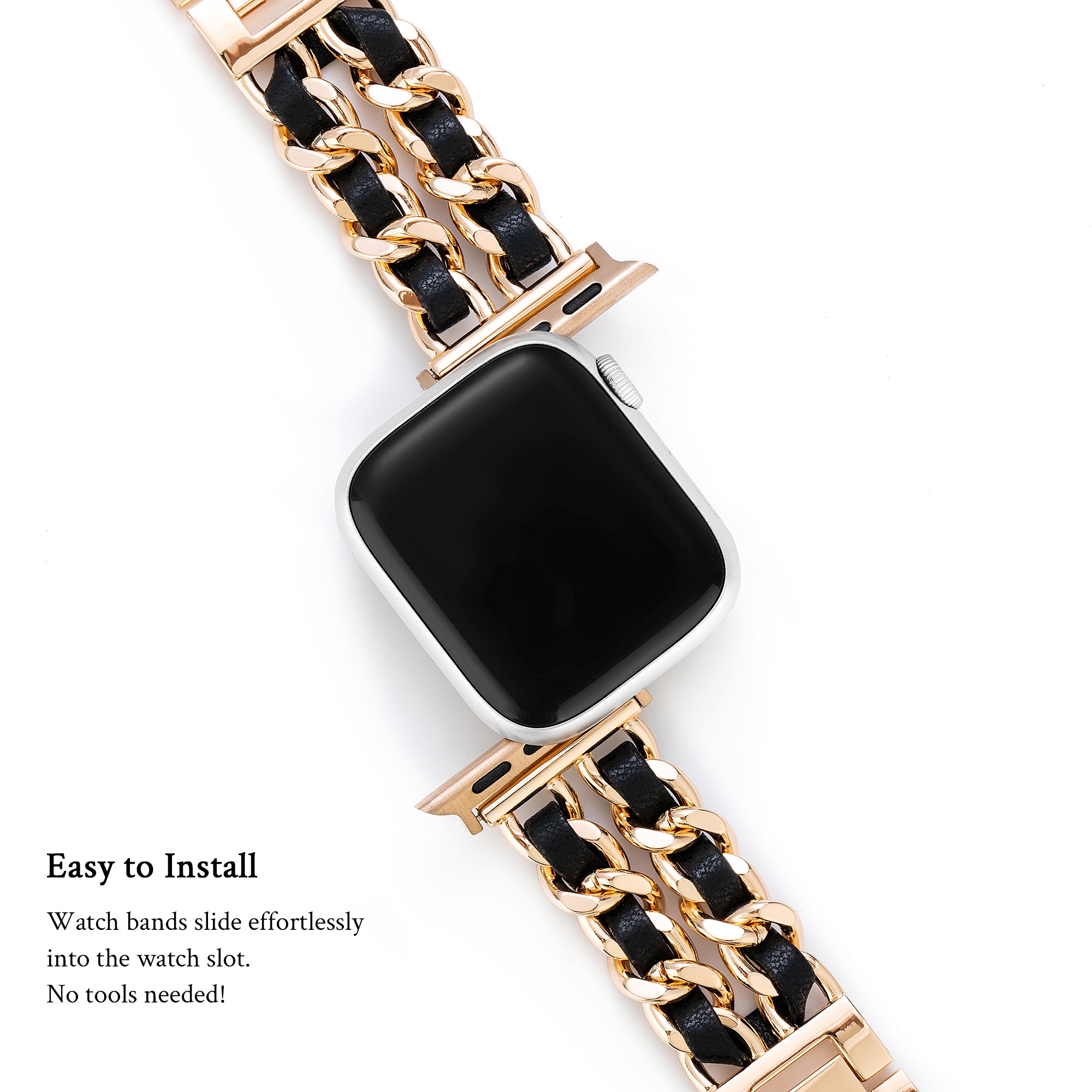 Double-Twisted Metal Watch Band for Fitbit