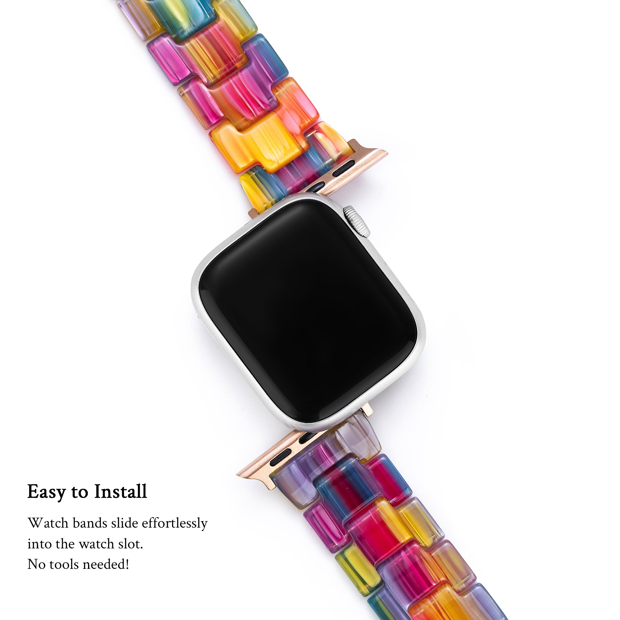 Rainbow Resin Watch Band for Apple Watch