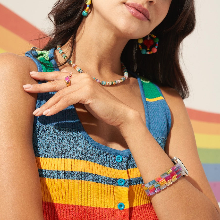 Rainbow Resin Watch Band for Apple Watch