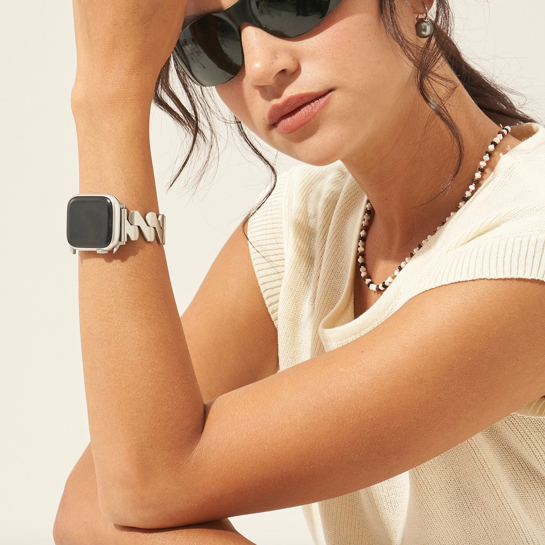 Edelstahl Geo-Uhrenarmband für Garmin