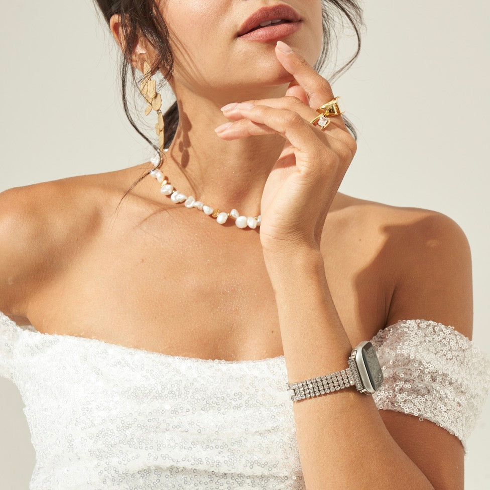 Diamond Studded Watch Band for Apple Watch