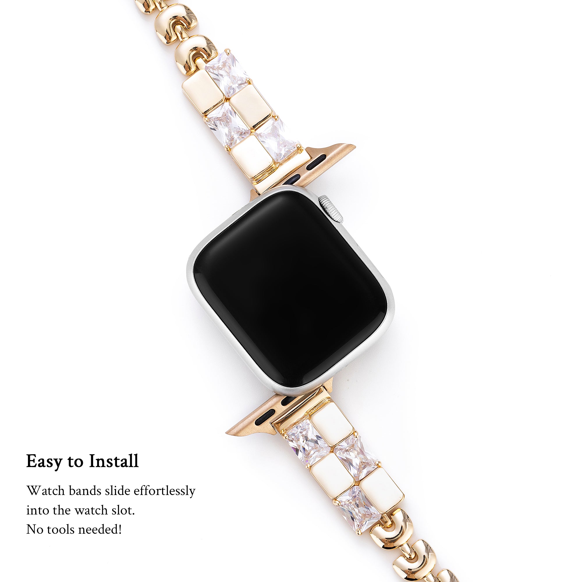 ラインストーン ジオ銅時計バンド