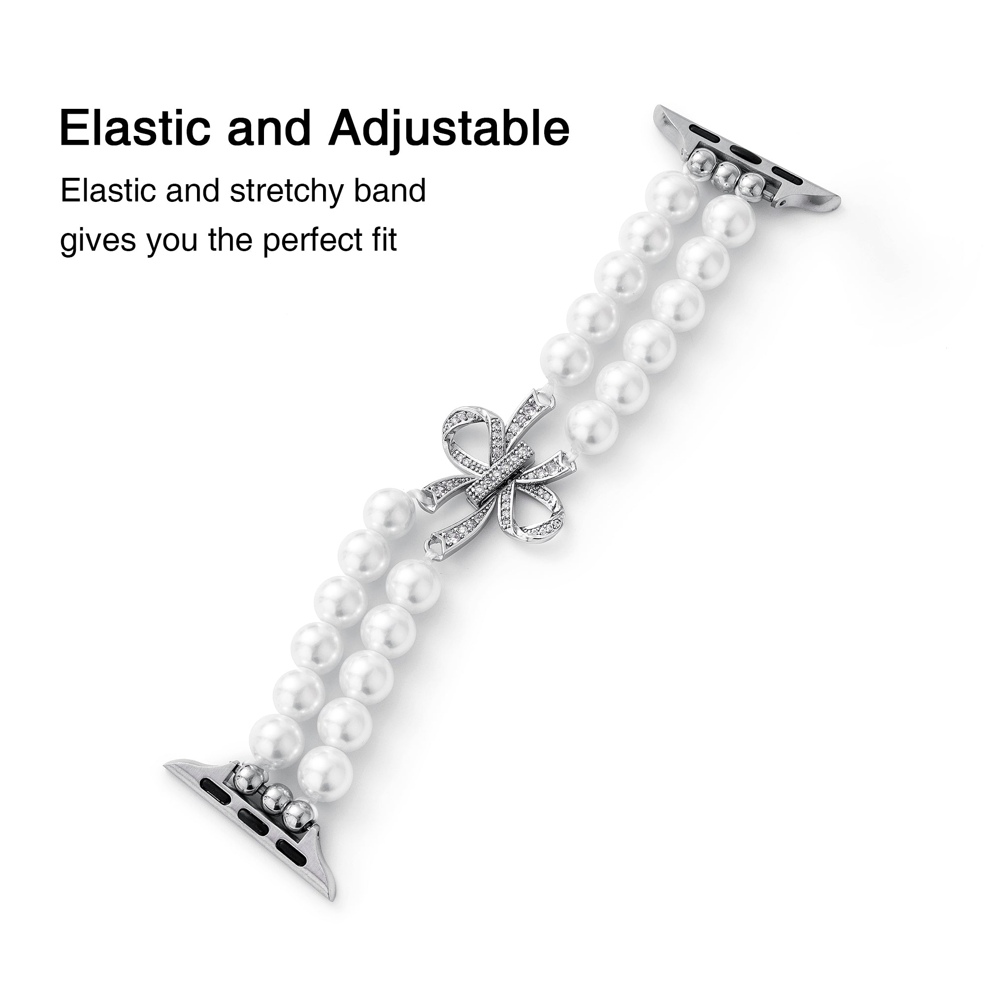 Double Pearl-Beaded Watch Band for Apple Watch