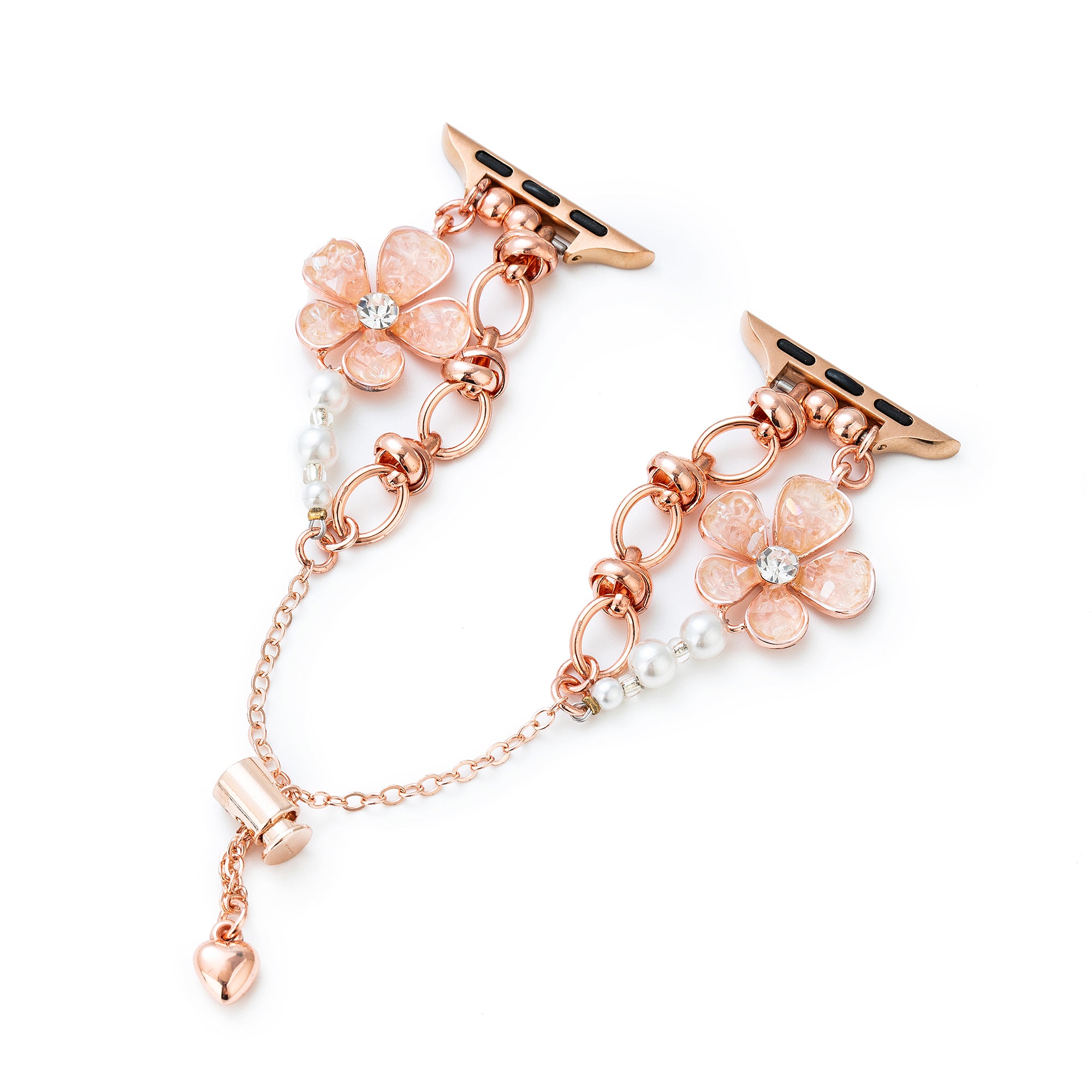 Apple Watch用フローラルクォーツチェーンウォッチバンド