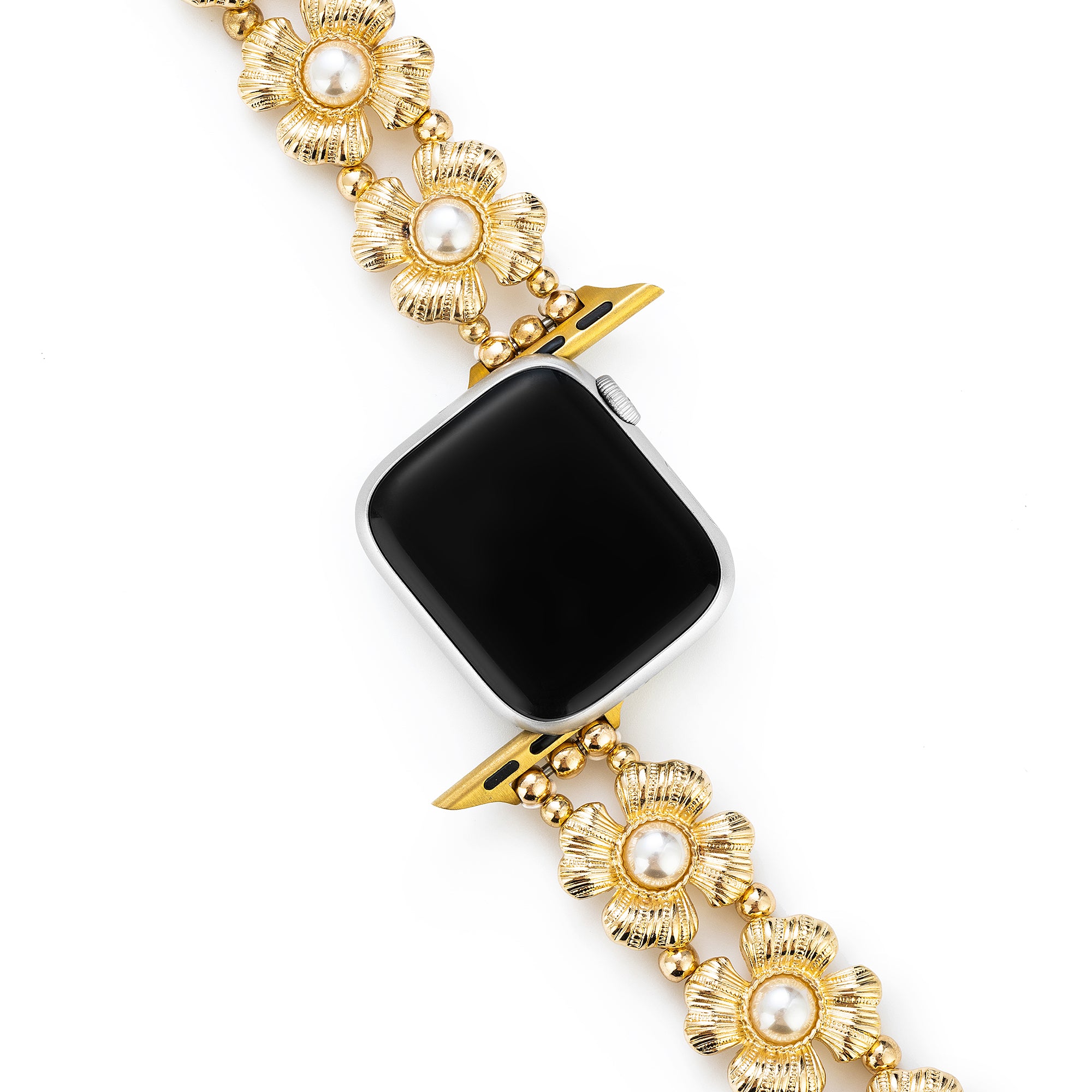 Pearl Floral Elastic Bangle Watch Bracelet for Garmin