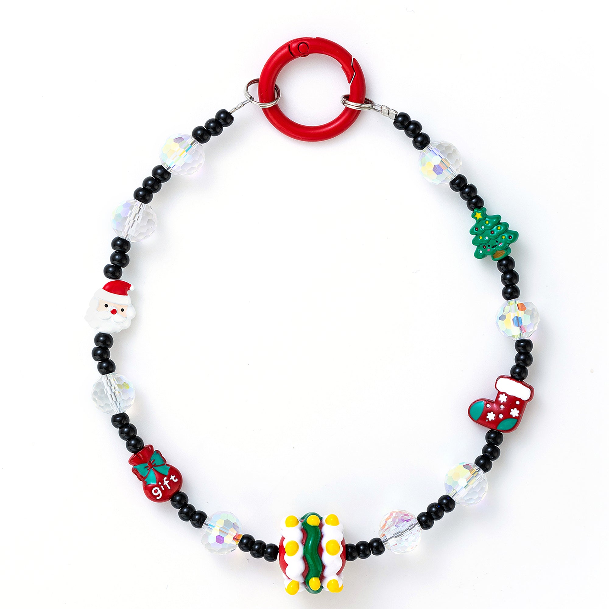 お祝いのビーズ携帯ストラップ