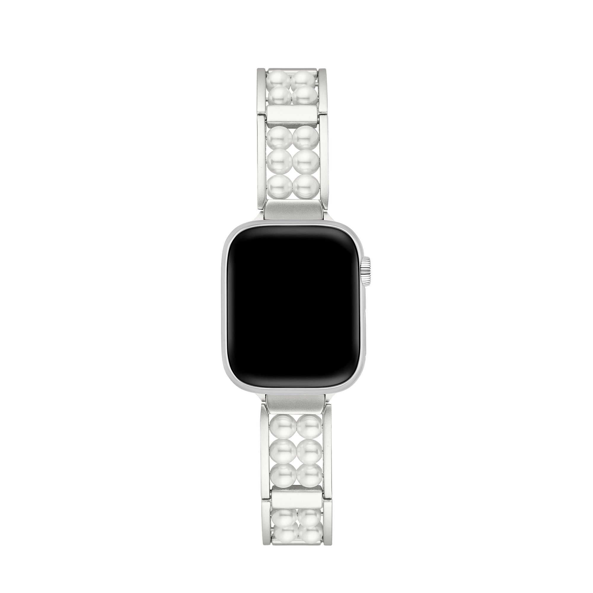 Pearl Beaded Metal Watch Band for Apple Watch