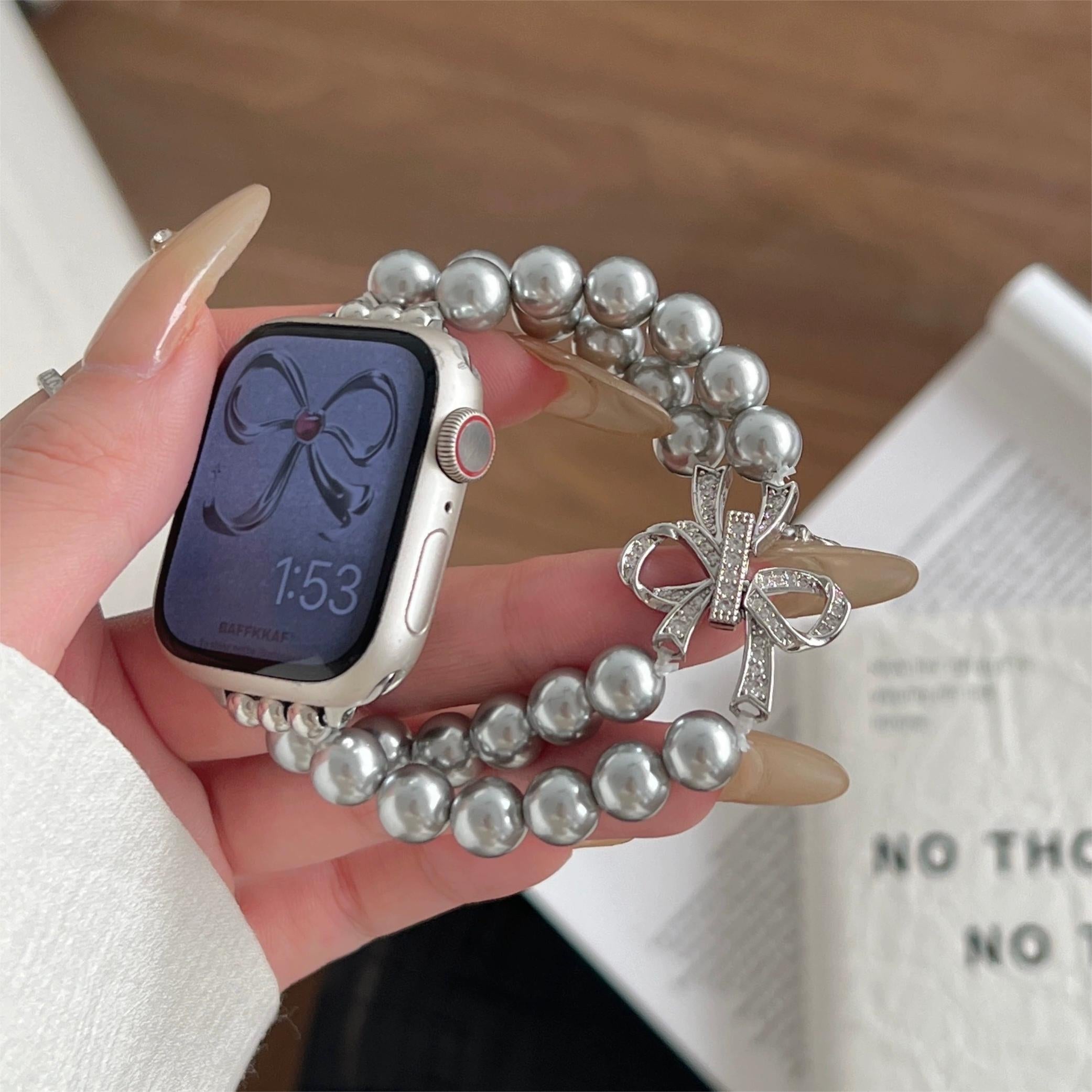 ダブルパールビーズウォッチバンド