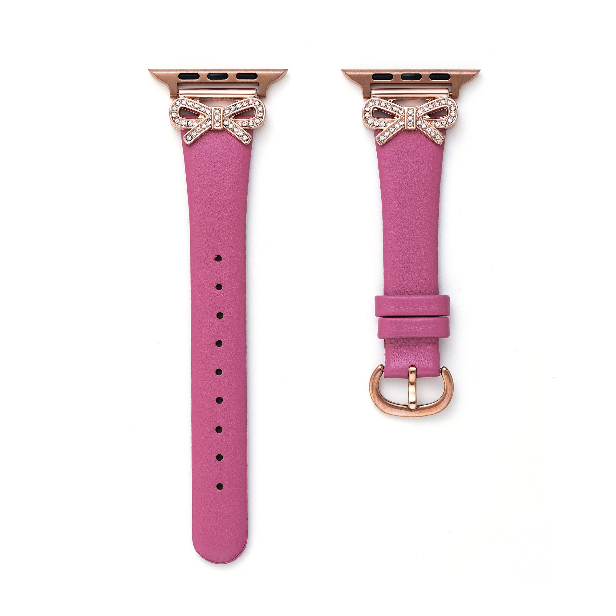 Crystal Bowknot Leather Watch Band for Google