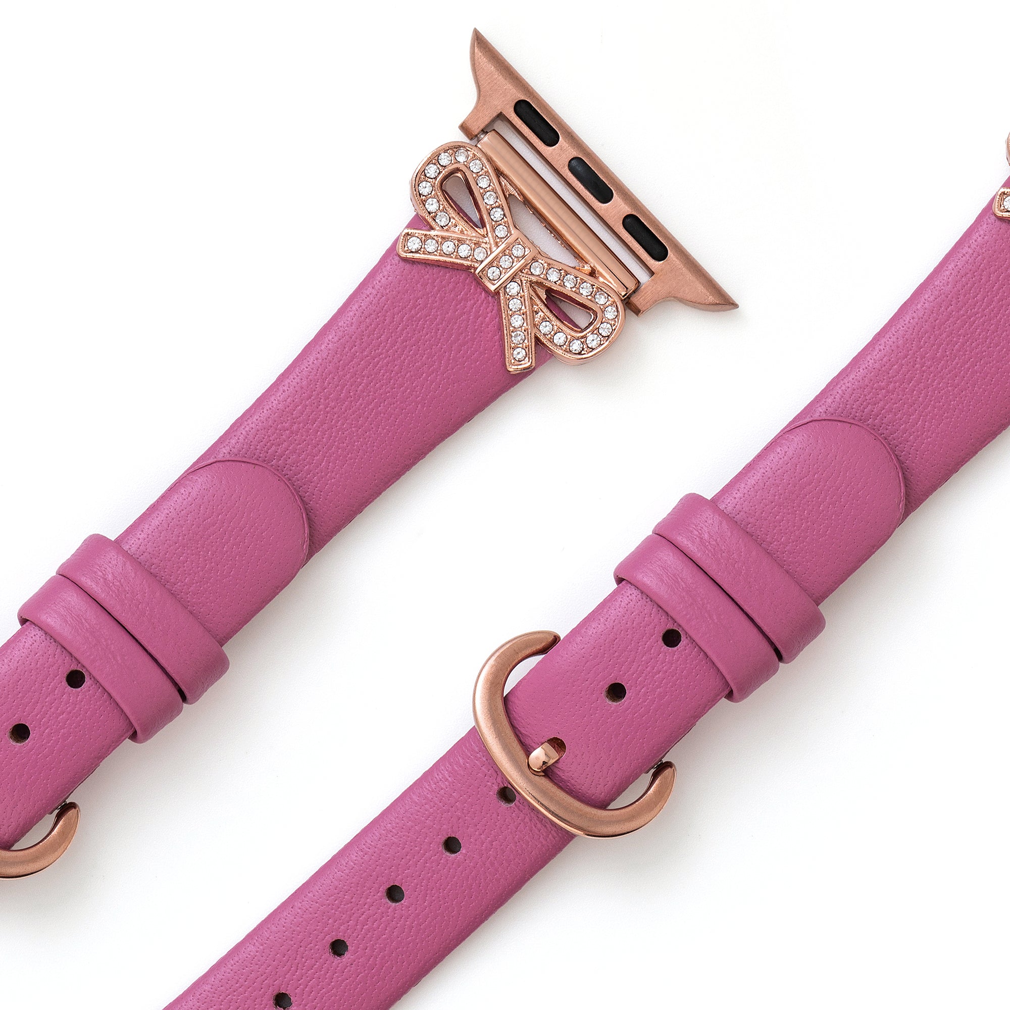 Crystal Bowknot Leather Watch Band for Apple Watch