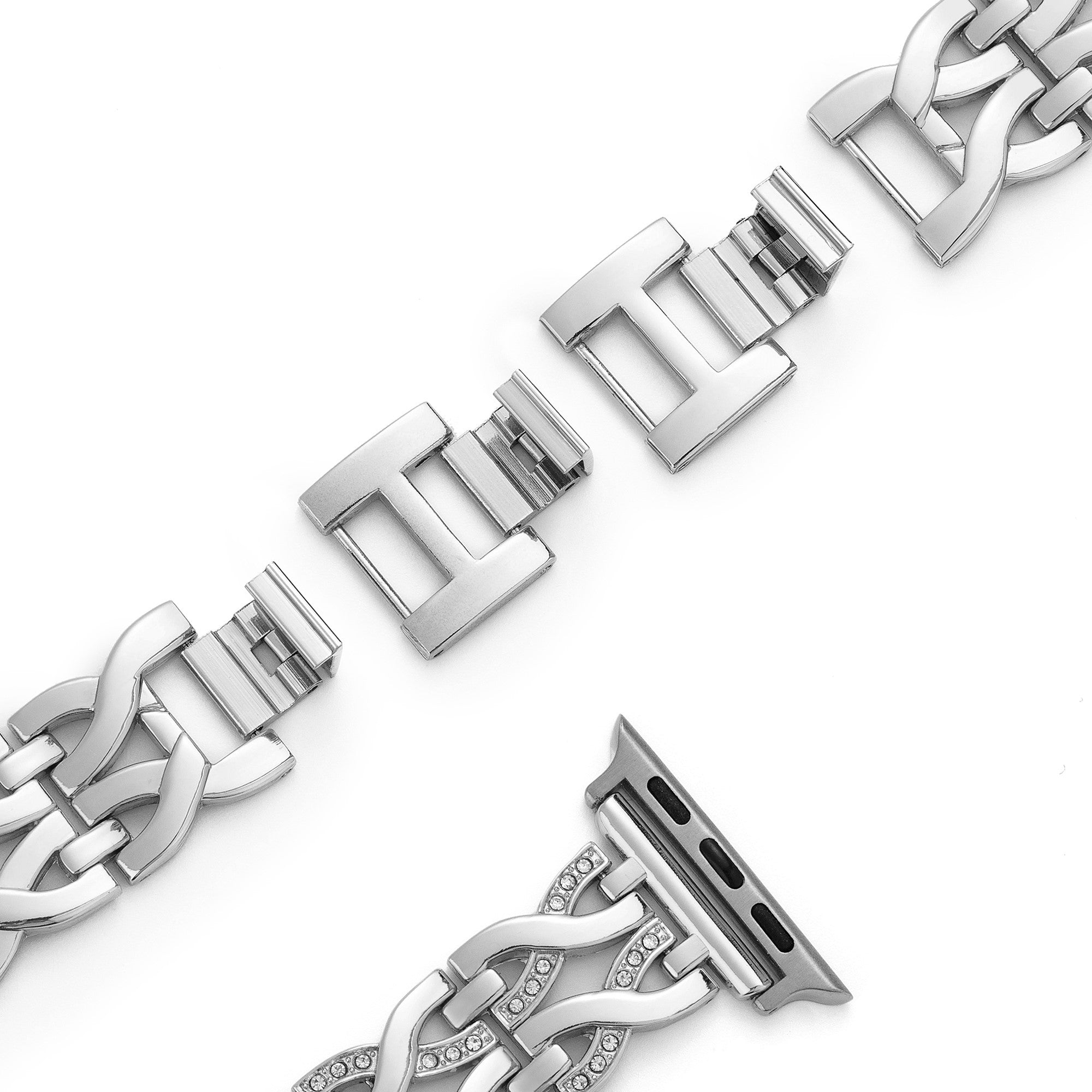 Doppelte Drehung Metall-Uhrenarmband für Apple Watch