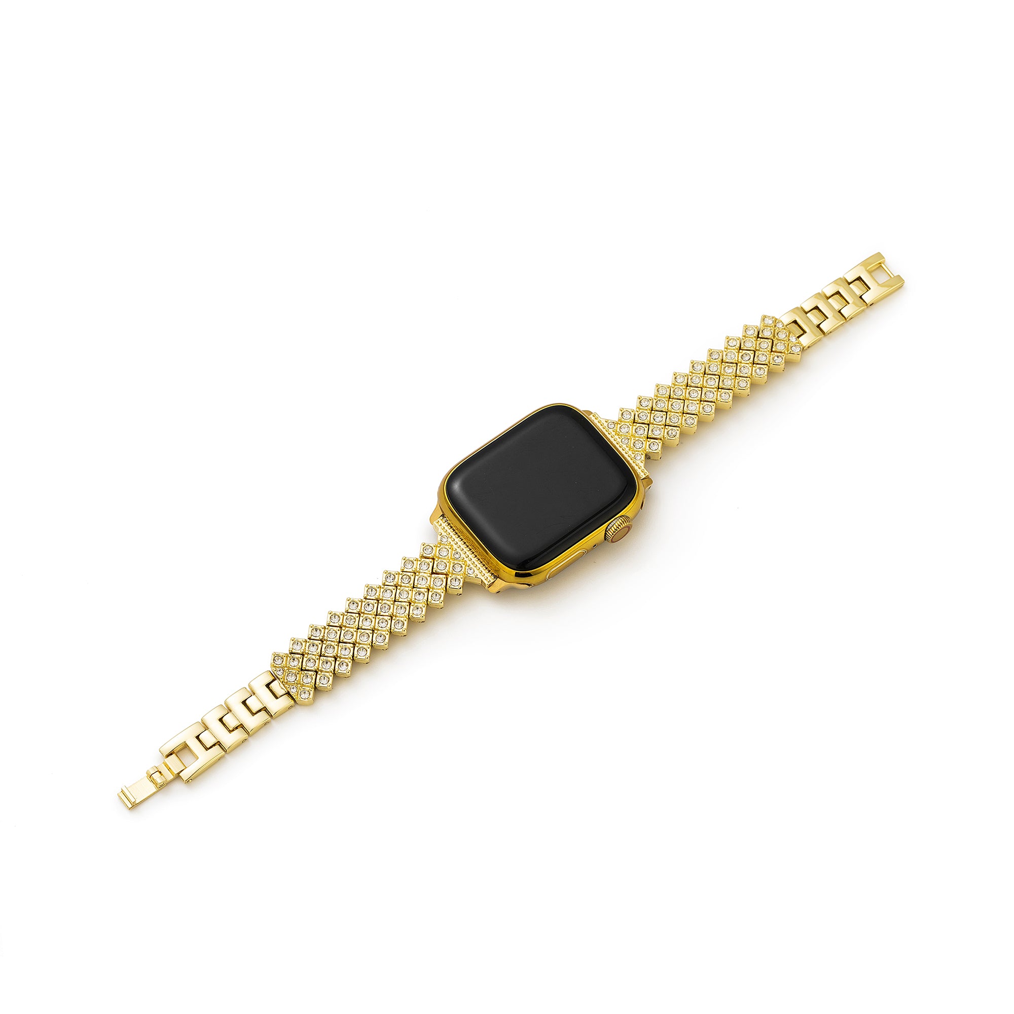 Diamond Lattice Metal Watch Band