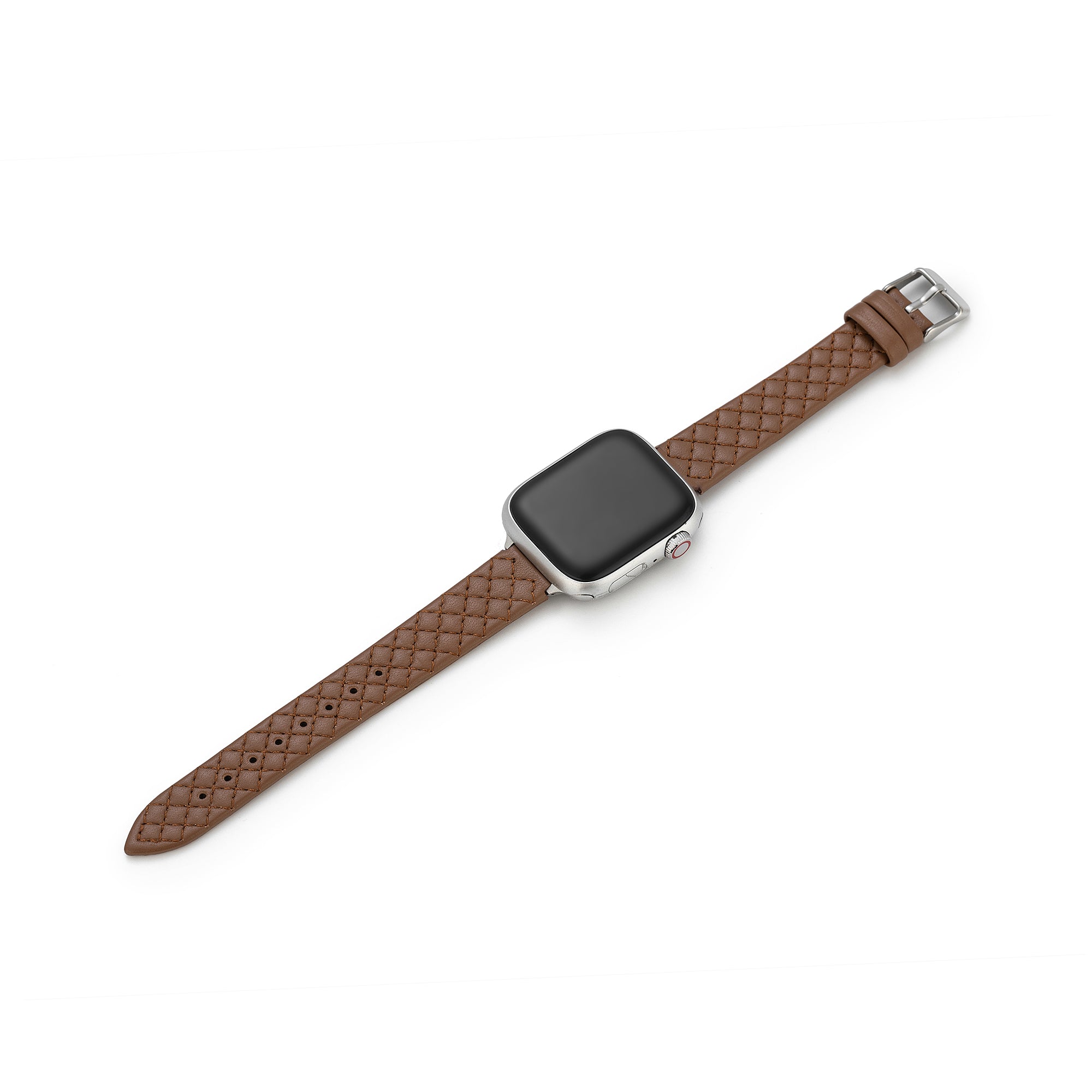 Elegant Quilted Leather Watch Band for Apple Watch