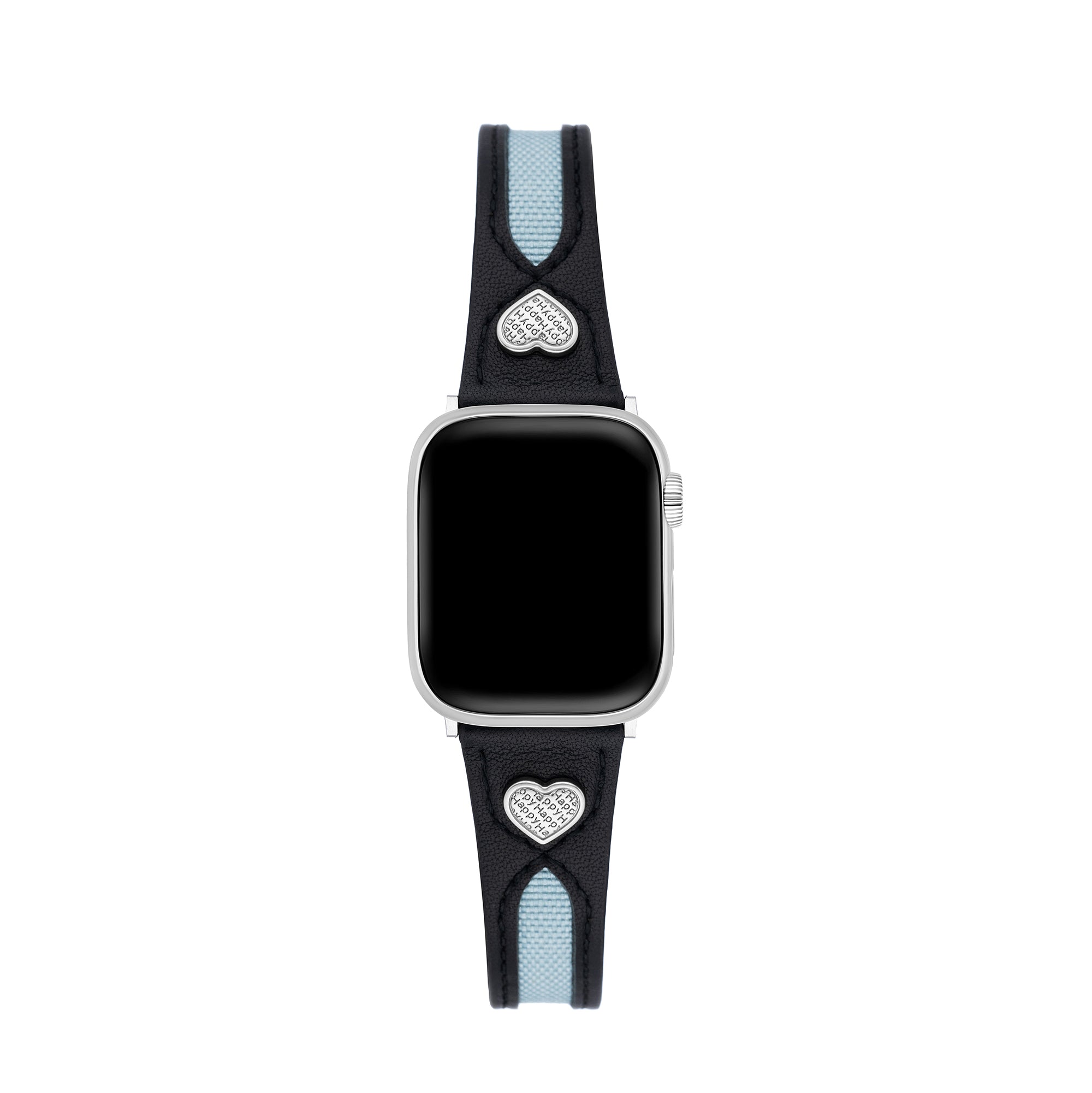 Heart Adorned Leather Watch Band for Apple Watch