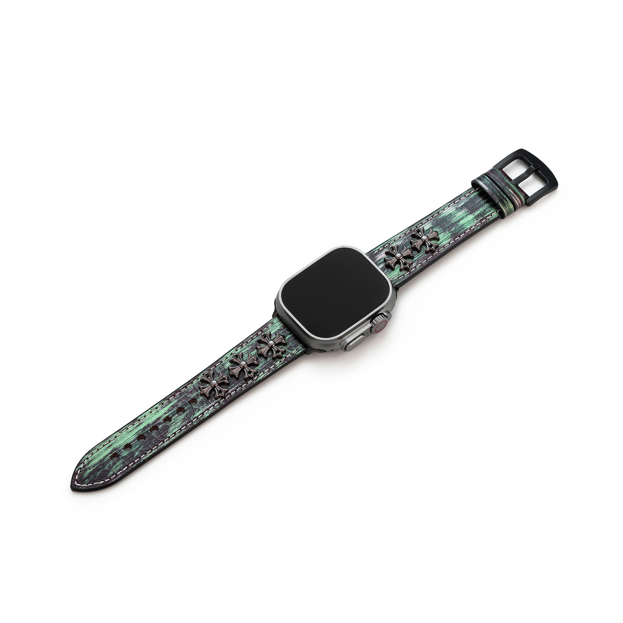 Apple Watch用ユニセックスクロスレザーウォッチバンド