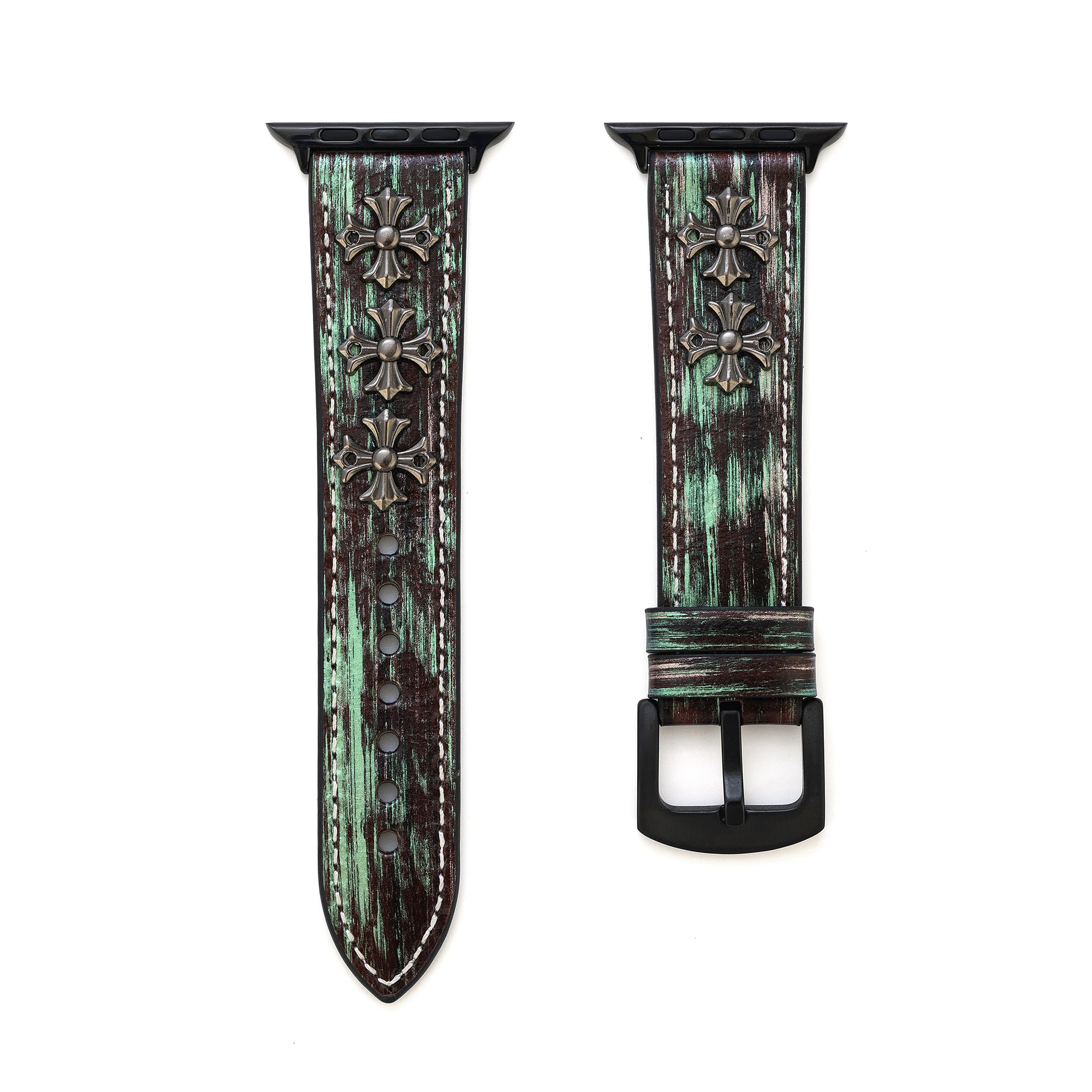 Apple Watch用ユニセックスクロスレザーウォッチバンド