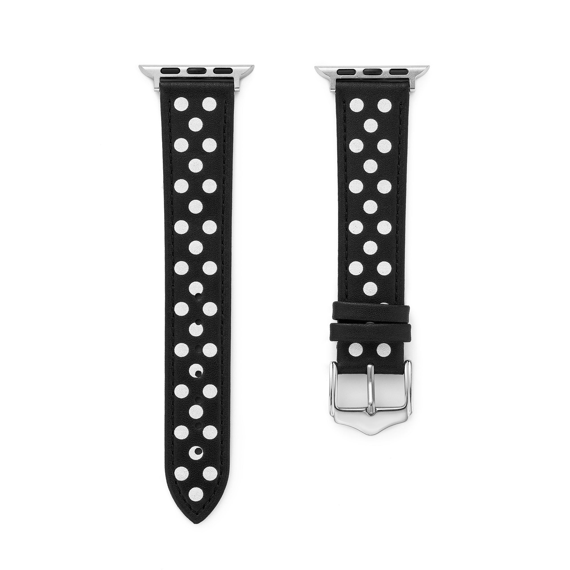 Apple Watch用レディース水玉模様レザーウォッチバンド