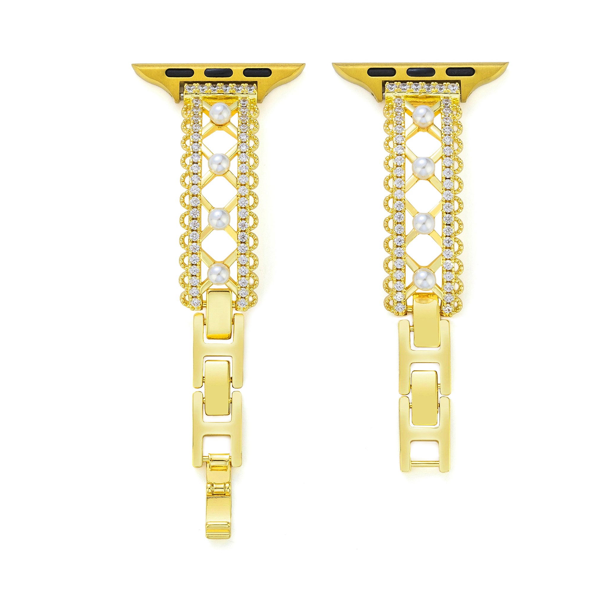 Women's Lace-Inspired Pearl Watch Band for Galaxy