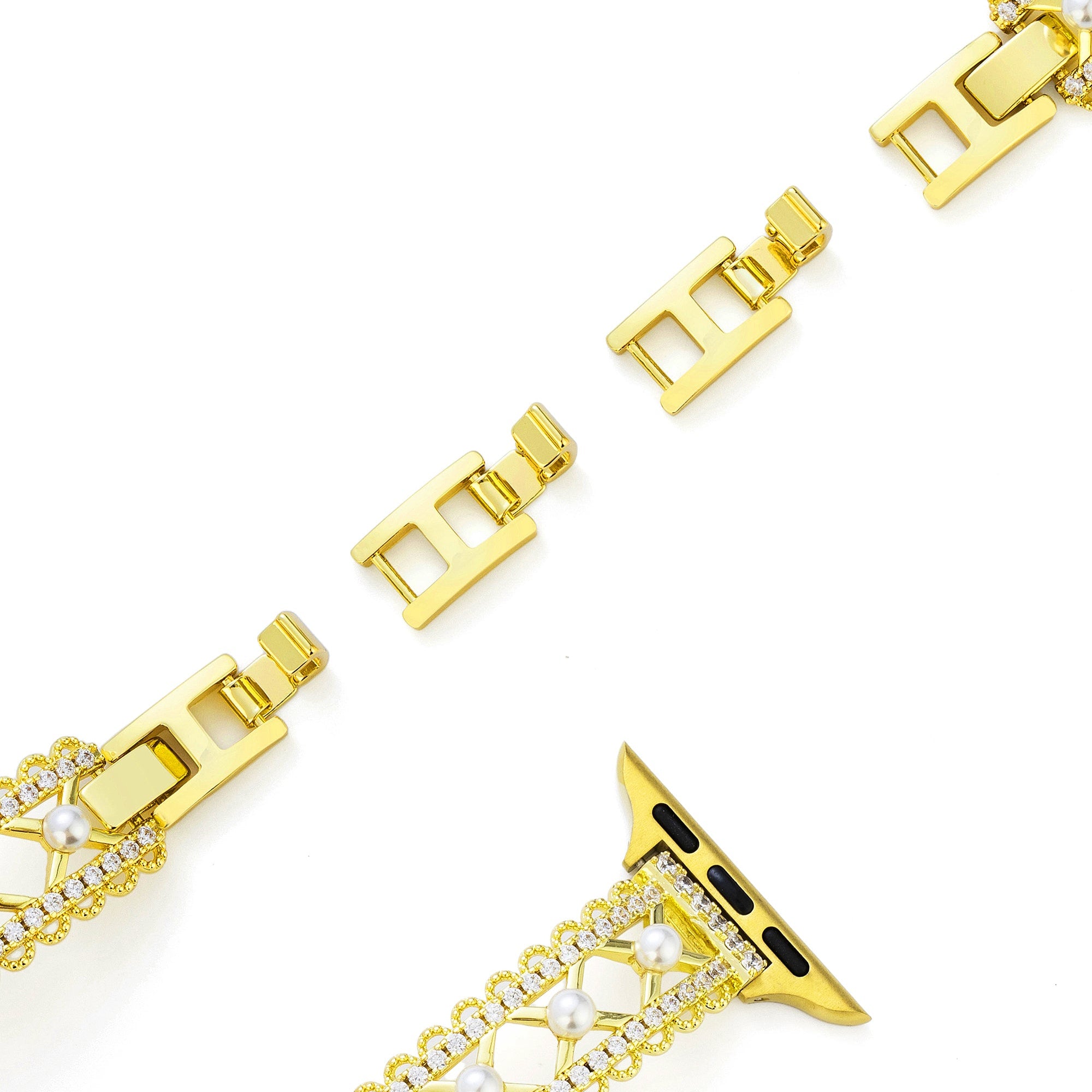 Lace-Inspired Pearl Watch Band for Galaxy