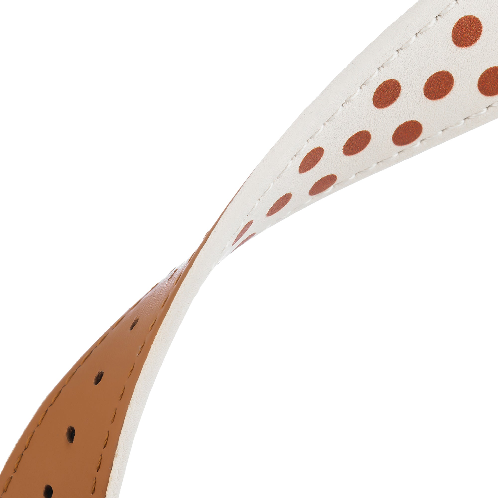 سوار ساعة أبل للنساء من الجلد منقوش بنقشة بولكا دوت