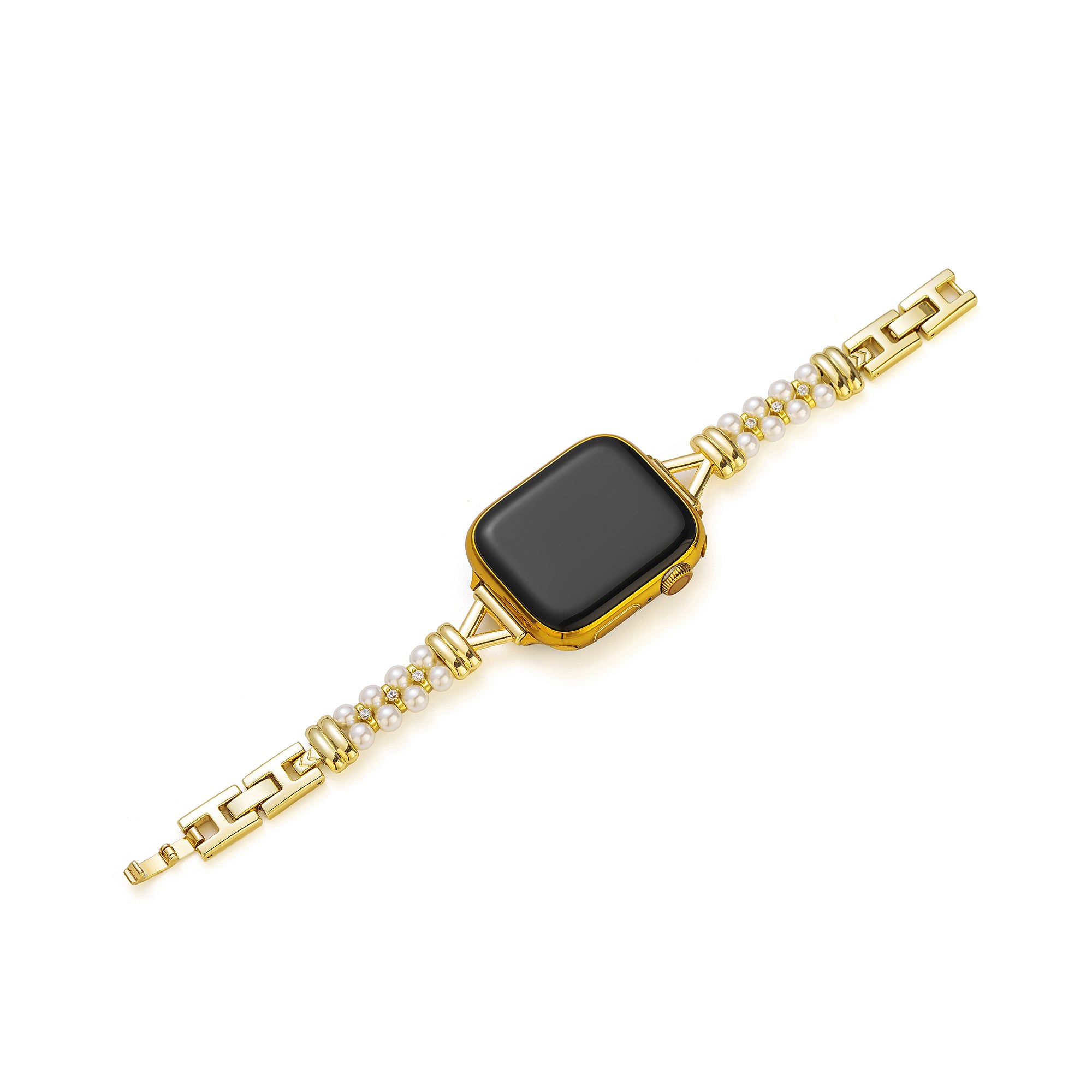 Perlmutt-Metallarmband für Apple Watch