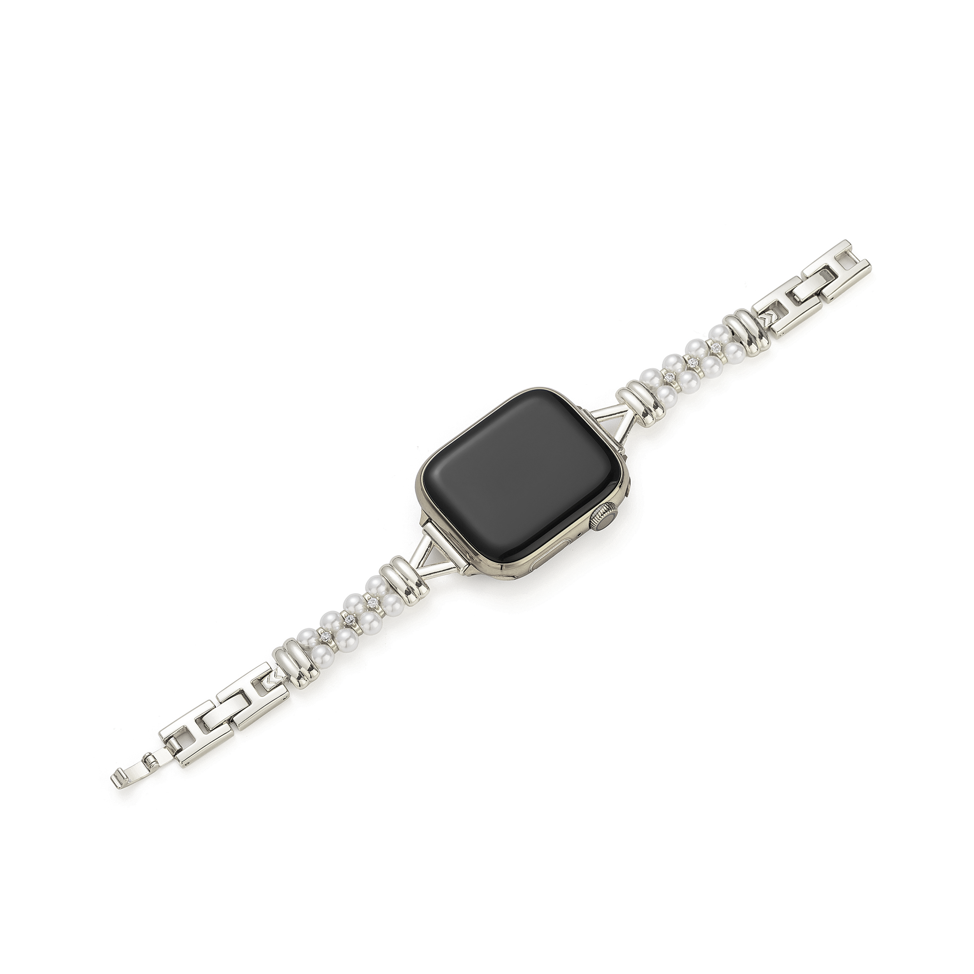 Perlmutt-Metallarmband für Apple Watch