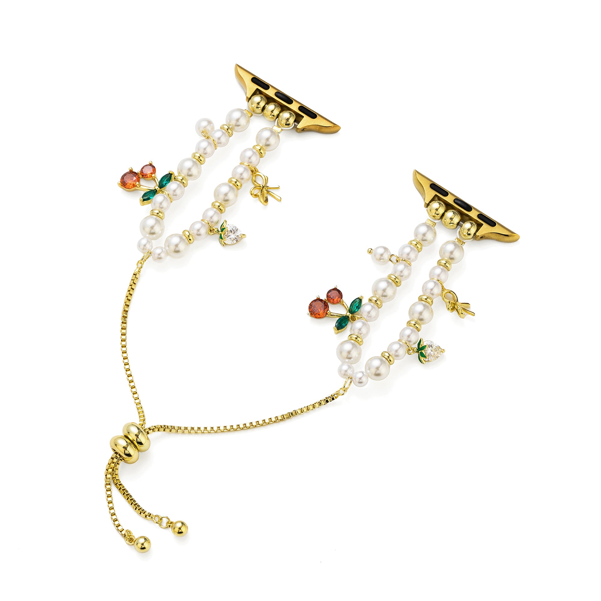 14ct Gold Plated Pearl Charm Watch Band for Galaxy
