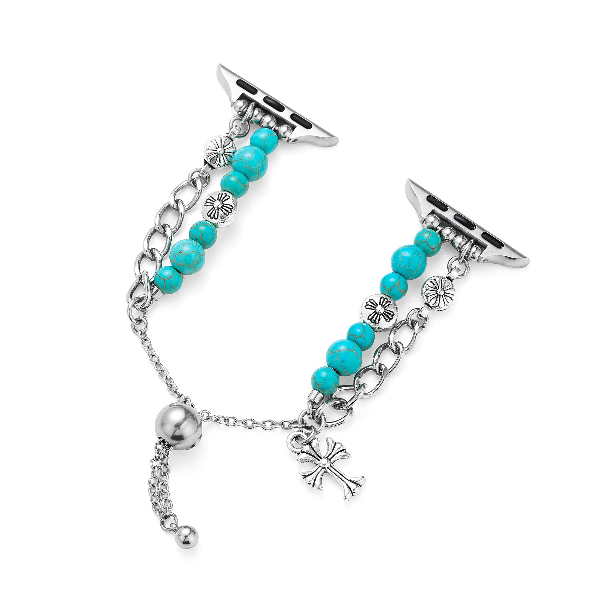 Apple Watch用ターコイズビーズウォッチバンド