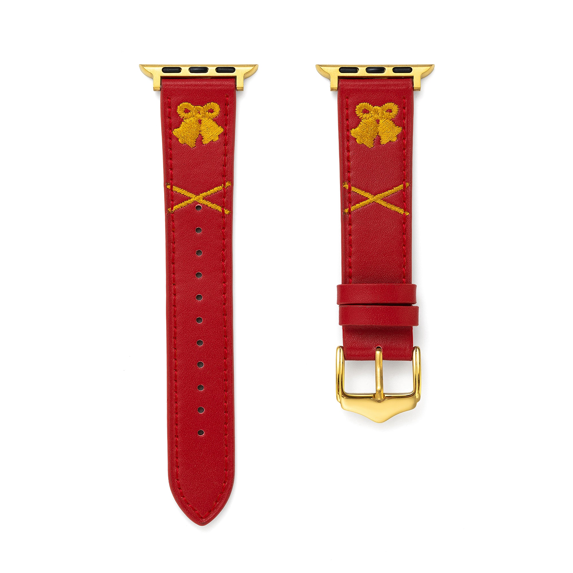 Christmas Bell Embroidered Watch Band for Apple Watch
