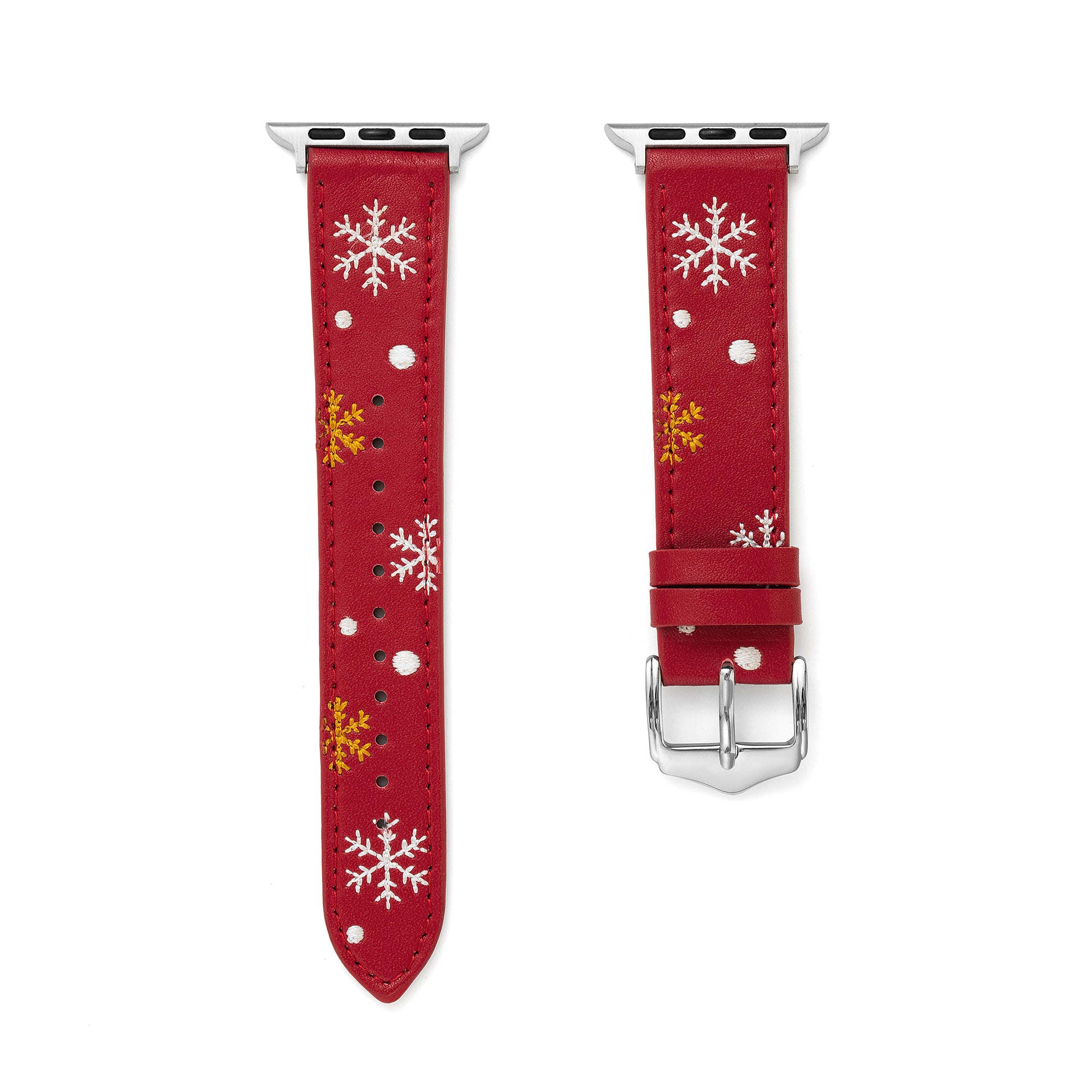 Christmas Snowflake Embroidered Watch Band for Apple Watch